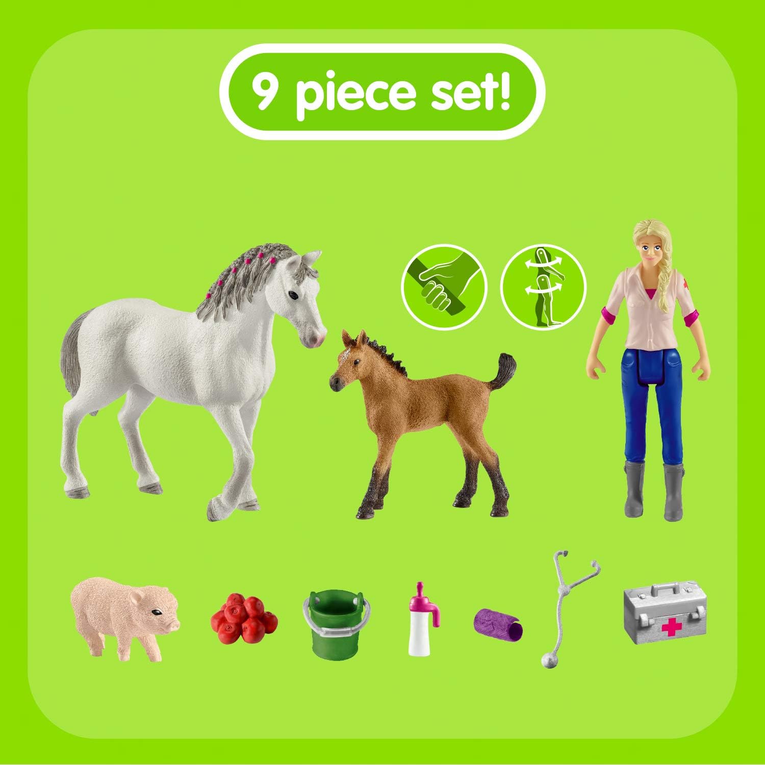 Detalle de Farm World Tierarztbesuch Set 9-teilig