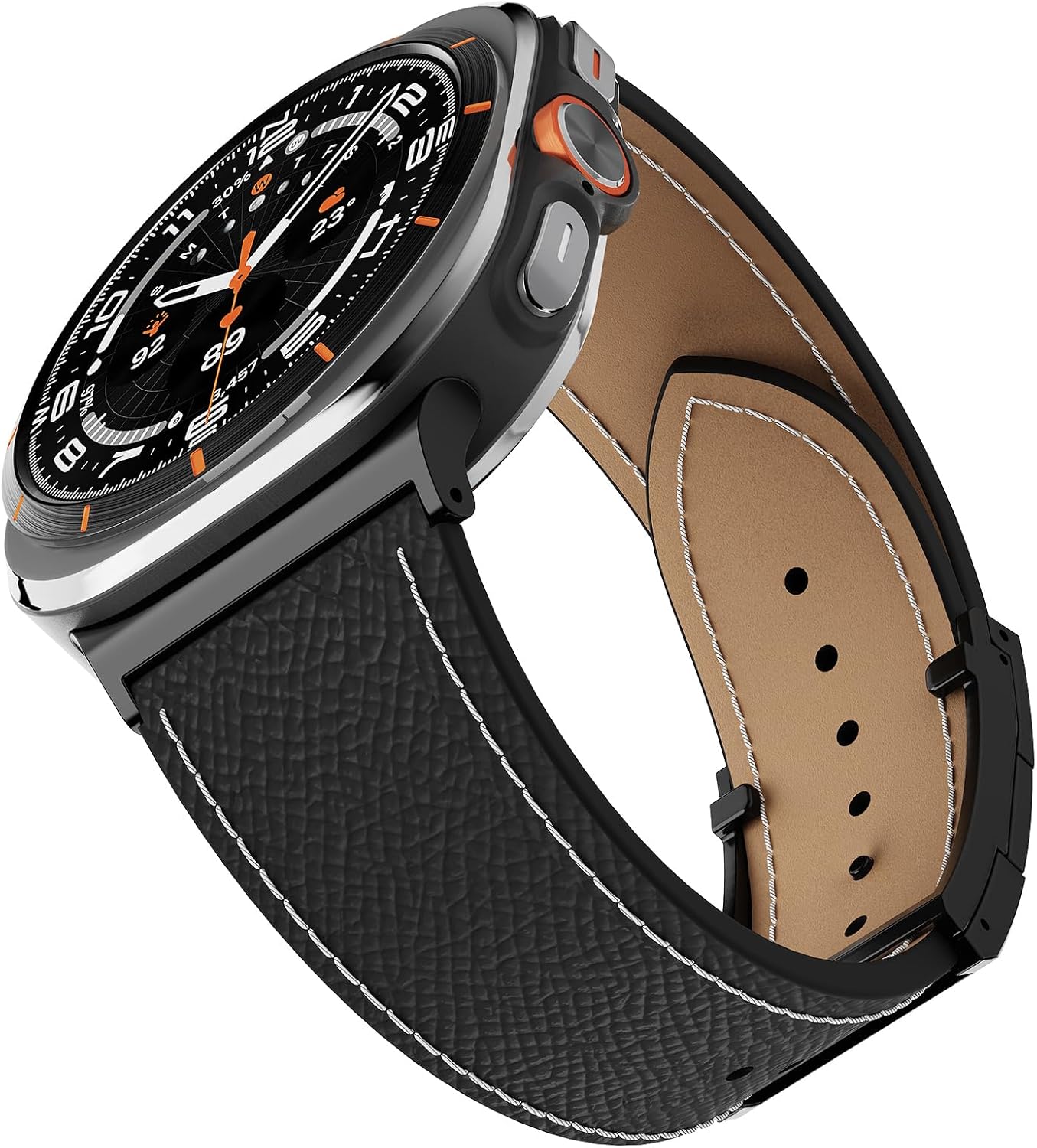Detalle de CrazyGrass Magnetic Leather Band for Samsung Galaxy Watch Ultra 47mm