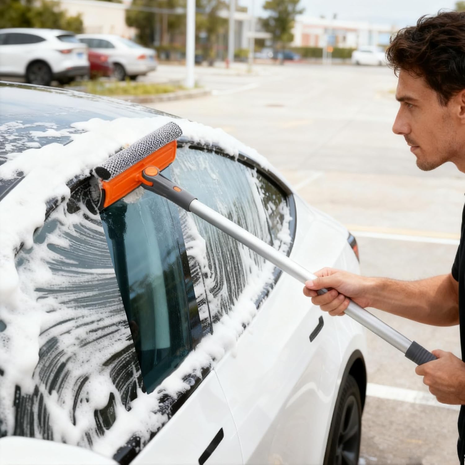 Thumbnail 1 de eazer Professional Window Squeegee 2-in-1 Rotatable with 20''-30'' Extension Pole