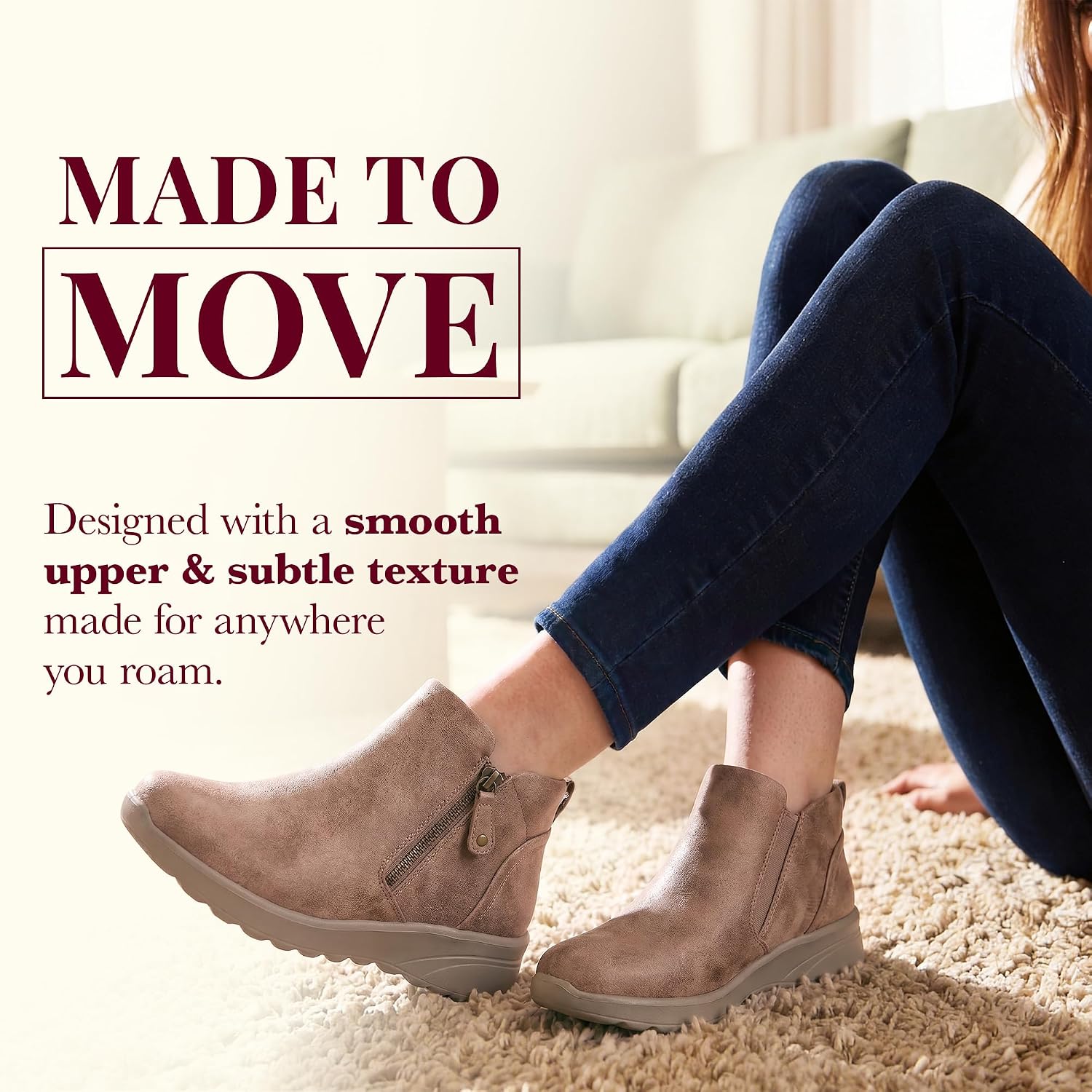 Detalle de Skechers Lovely Vibe: botas cortas para mujer, marrón, 37 EU