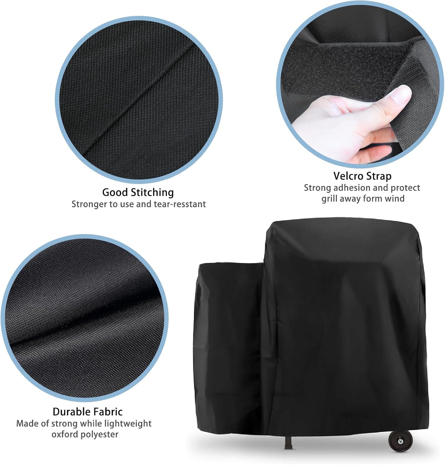Detalle de Blackhoso 20s 600D Grill Cover for Traeger Tailgater 20 Series