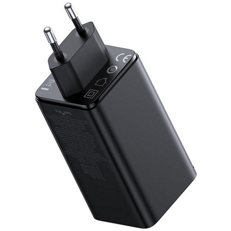 Detalle 2 de Baseus GaN6 Pro 100W: cargador compacto con 4 puertos y cable USB-C incluido