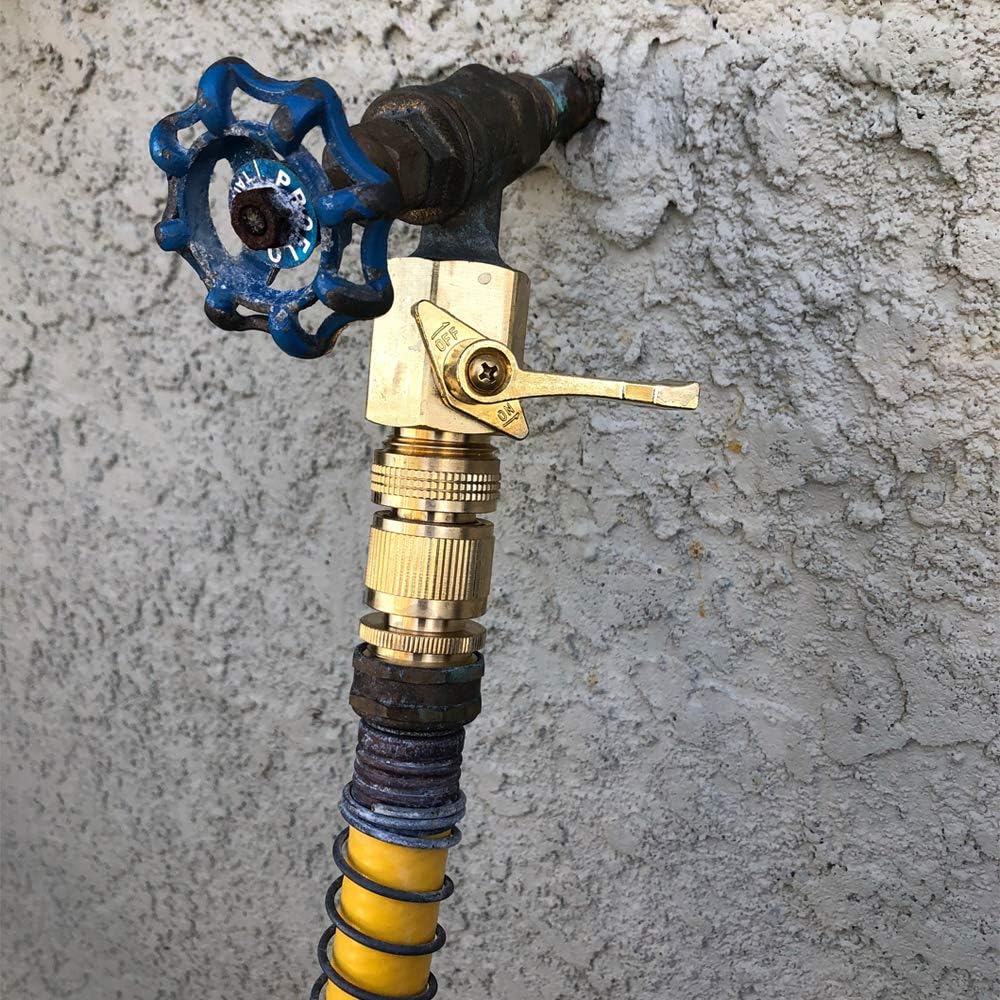 Detalle 2 de HQMPC Garden Hose Quick Connect System — Solid Brass 3/4 inch GHT (2 Sets)