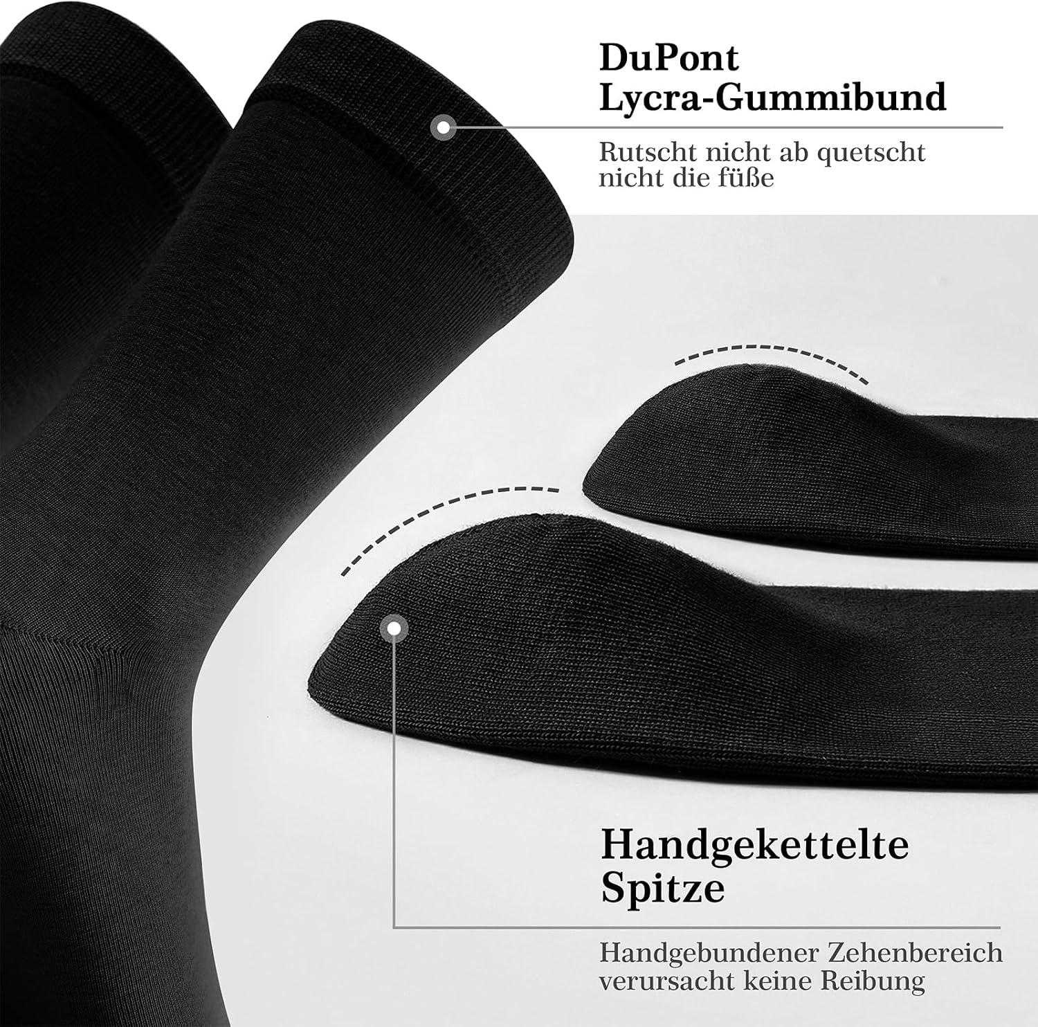 Thumbnail 2 de Fullluwaa Baumwollsocken 12 Paar Schwarz