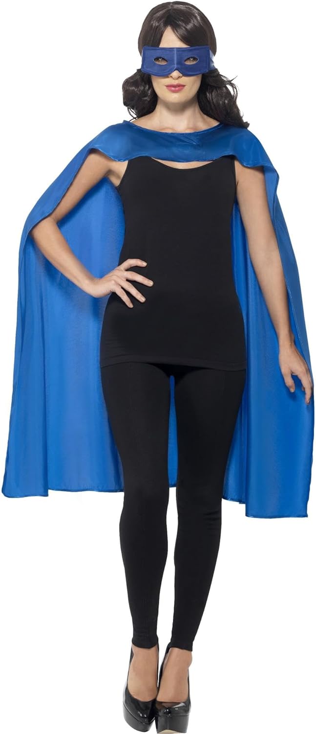 Thumbnail 2 de NET TOYS Superhero Cape masque bleu đŠž