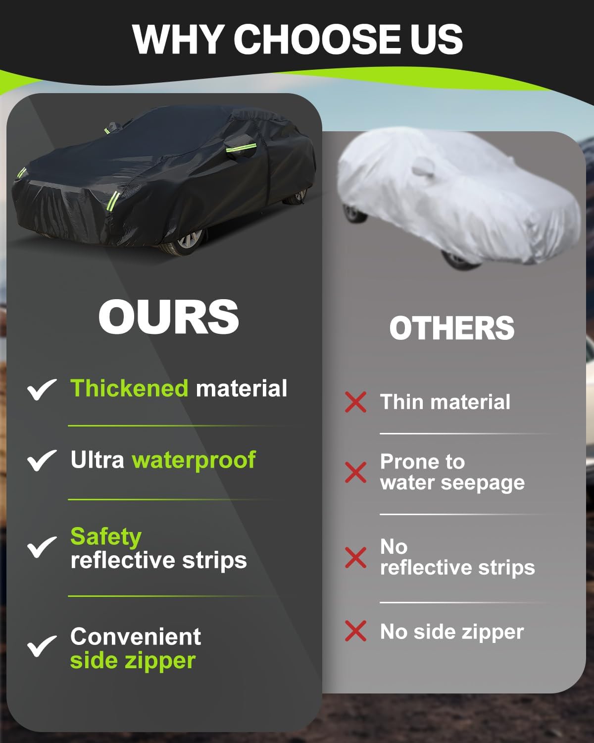 Detalle 2 de E-SMARTER Car Cover 490x185x150cm waterproof