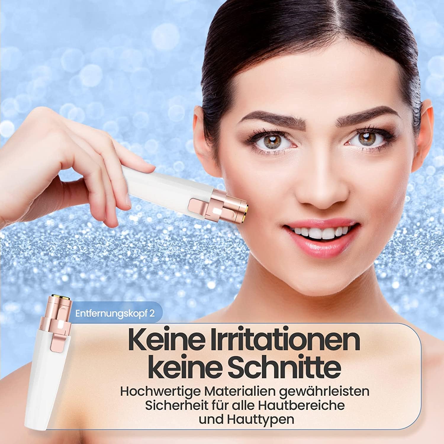 Detalle de 2‑in‑1 Augenbrauen‑Trimmer USB Elektrisch für Gesicht