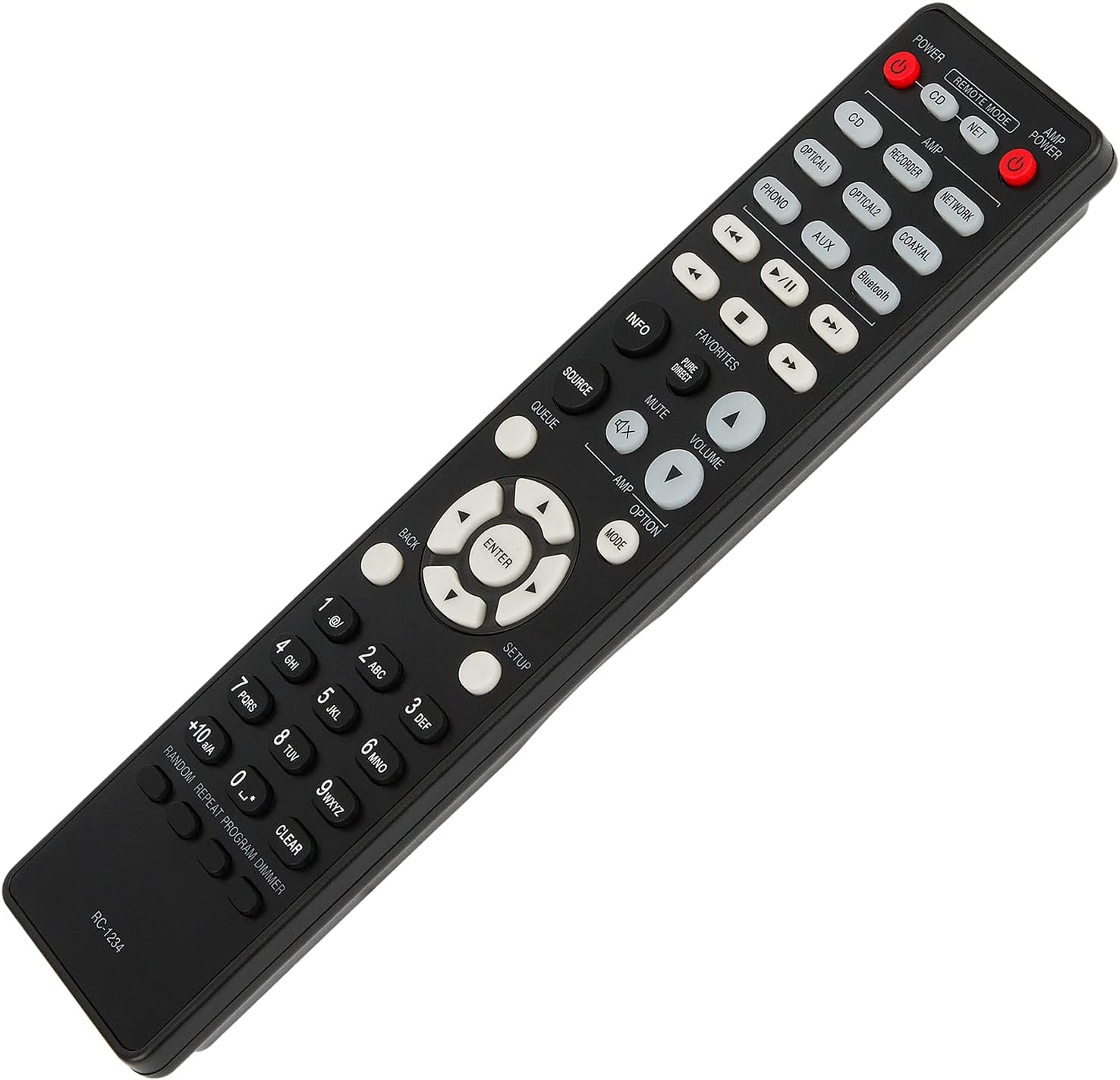 Detalle de ALLIMITY RC-1234 Replaced Remote Control for Denon Integrated Amplifiers (RC1234, PMA-600NE, PMA-1600NE, DCD-600NE)