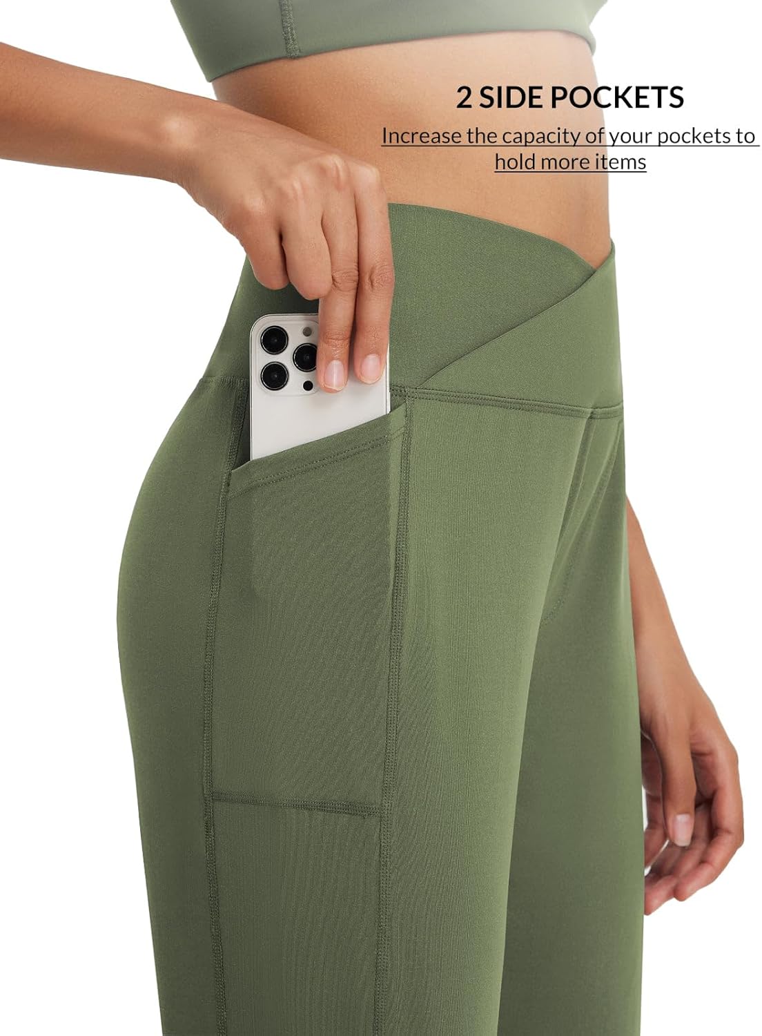Thumbnail 3 de Baleaf Women's Bermuda Long Shorts 14" Knee-Length Capris — High-Waisted, Pockets, Athletic Stretch
