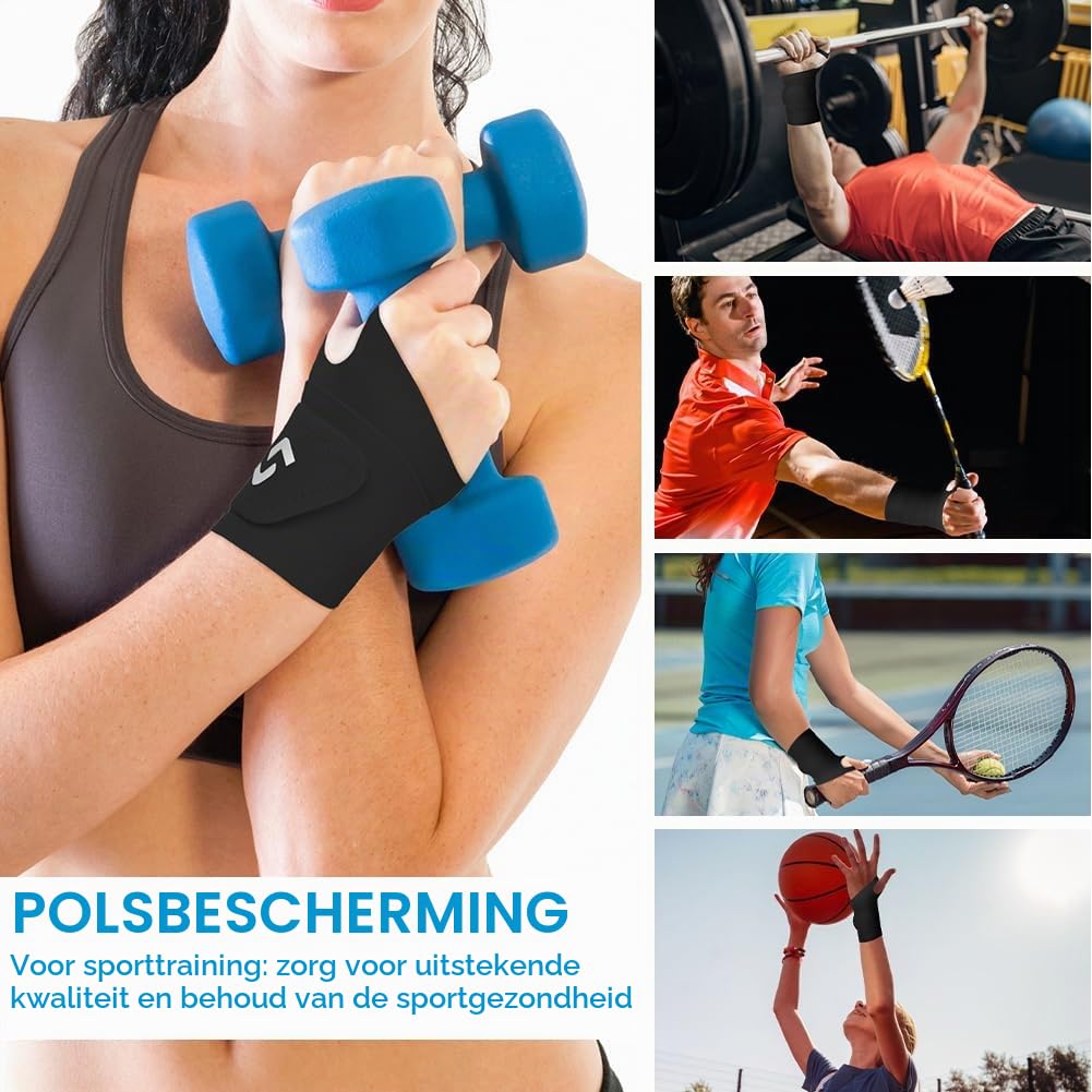 Thumbnail 6 de AOOWU 5237673 polssteunen, 2-pack ultradun en verstelbaar voor sport
