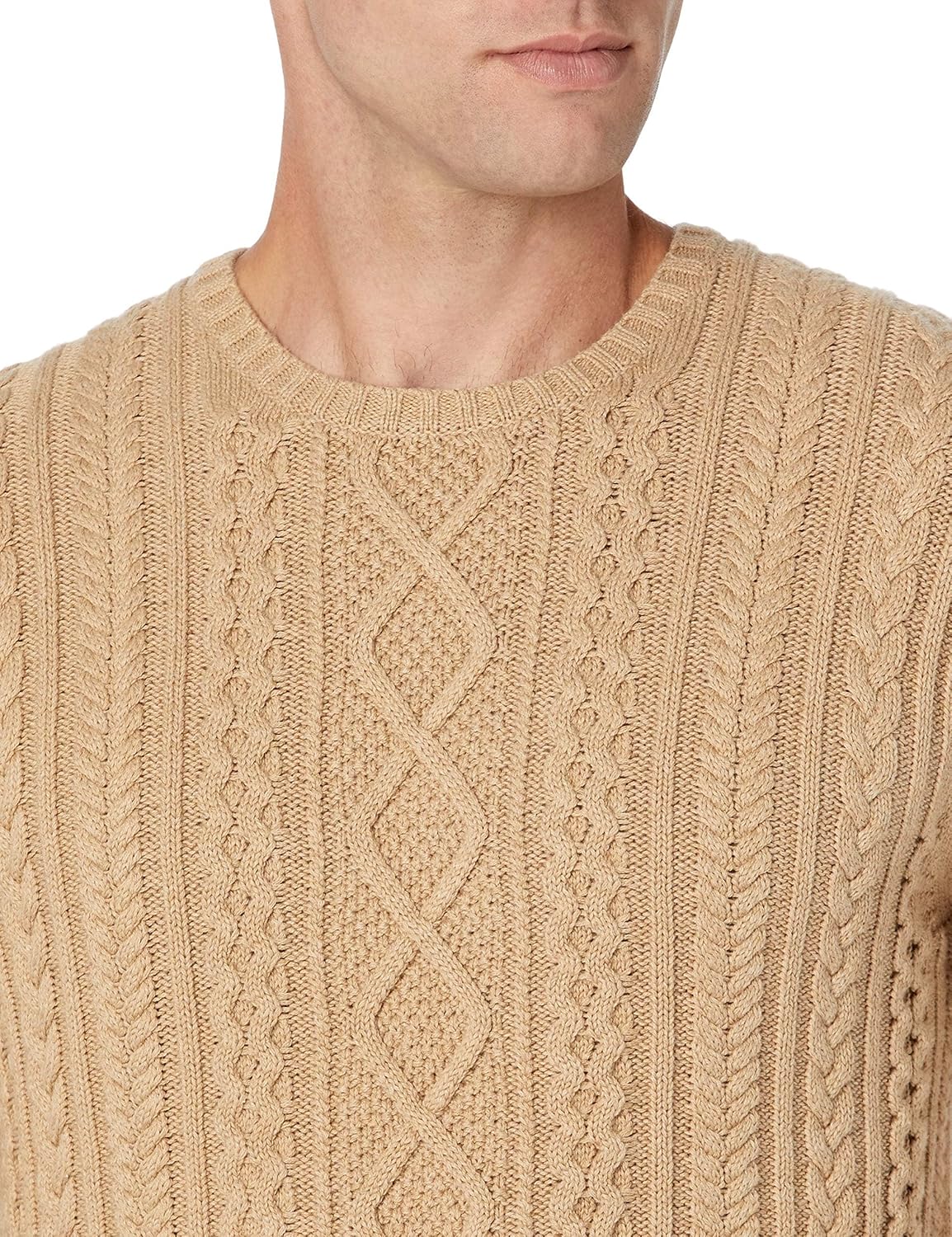 Detalle 2 de Amazon Essentials Men’s 100% Cotton Fisherman Cable Crewneck Jumper (Long Sleeve)