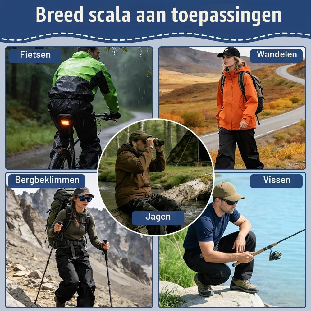 Thumbnail 6 de BSBUY waterdichte wandelbroek voor dames en heren, winddicht en ademend