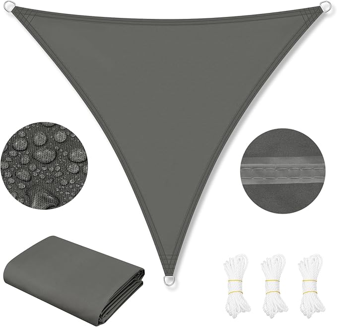 WOLTU Toldo Vela Impermeable Triangular 3x3x3 m ☀