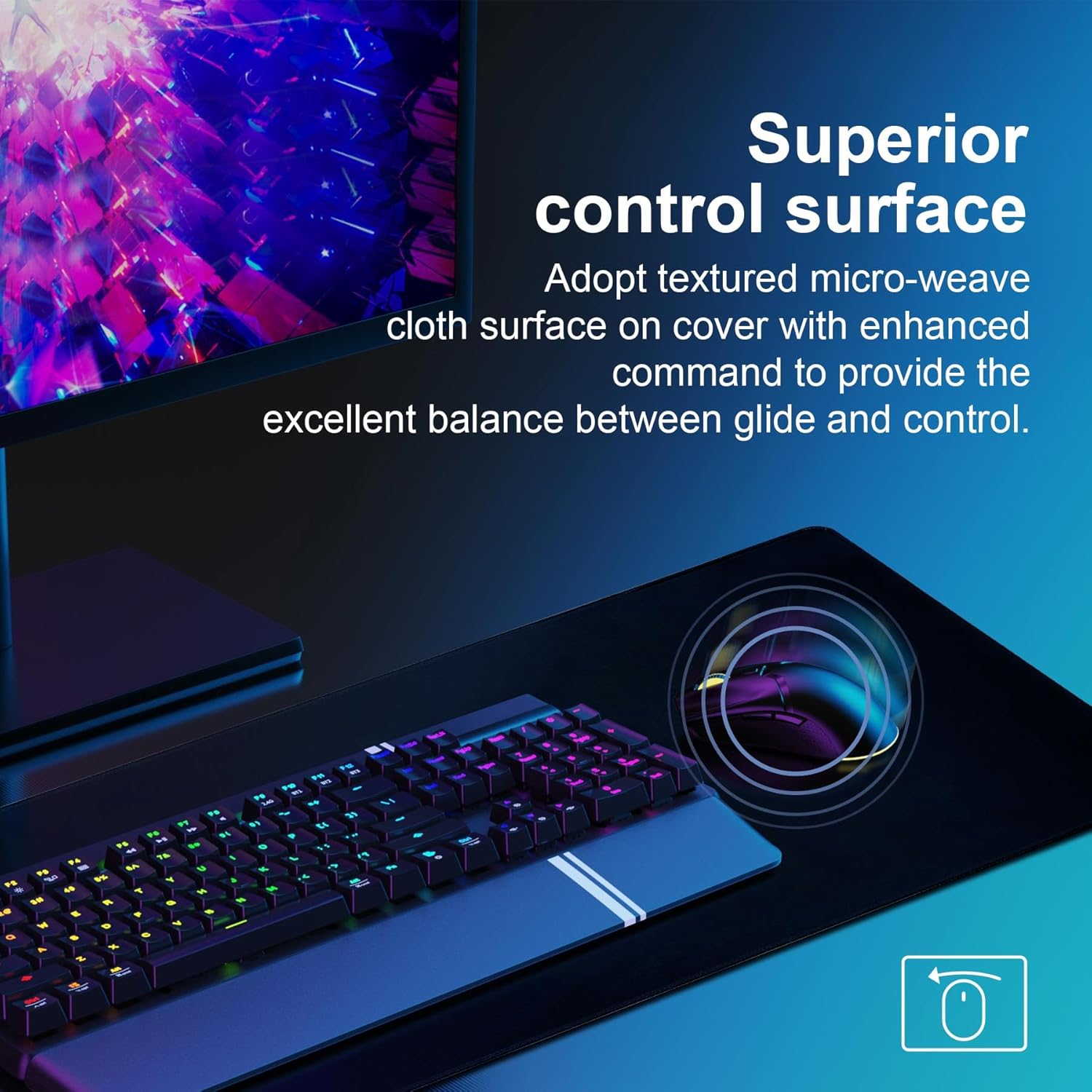 Thumbnail 1 de DAWNTREES Large Mouse Pad (900 x 400 x 3 mm) with Non-Slip Rubber Base