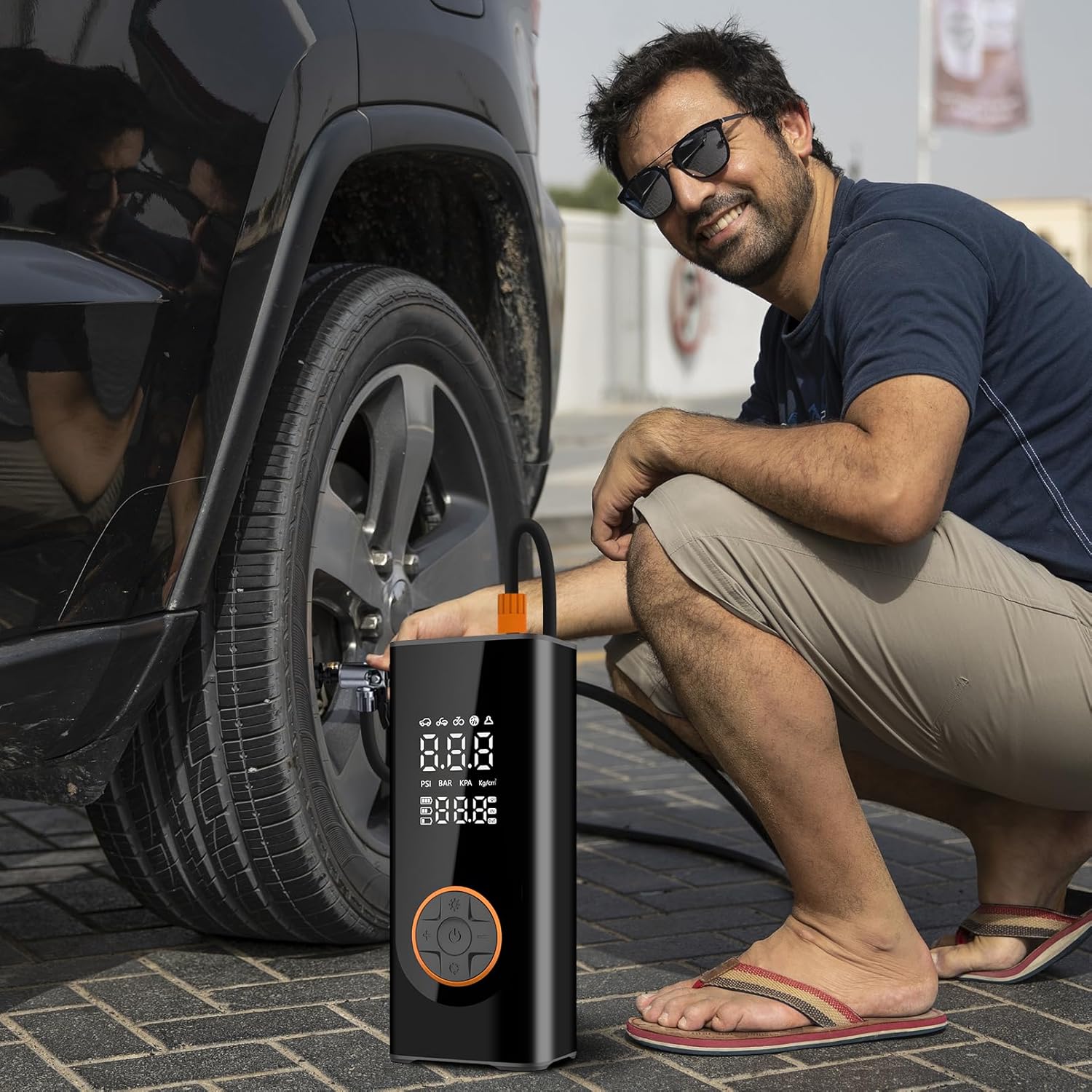 Thumbnail 6 de Portable Tyre Pump for Car with Digital Pressure Gauge and 150PSI