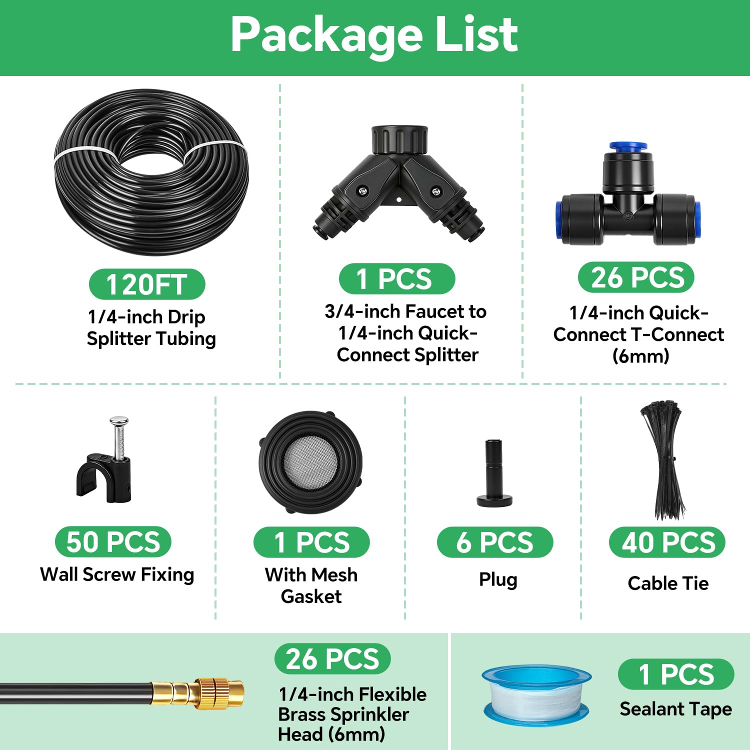 Detalle de Drip Irrigation System, 120 ft