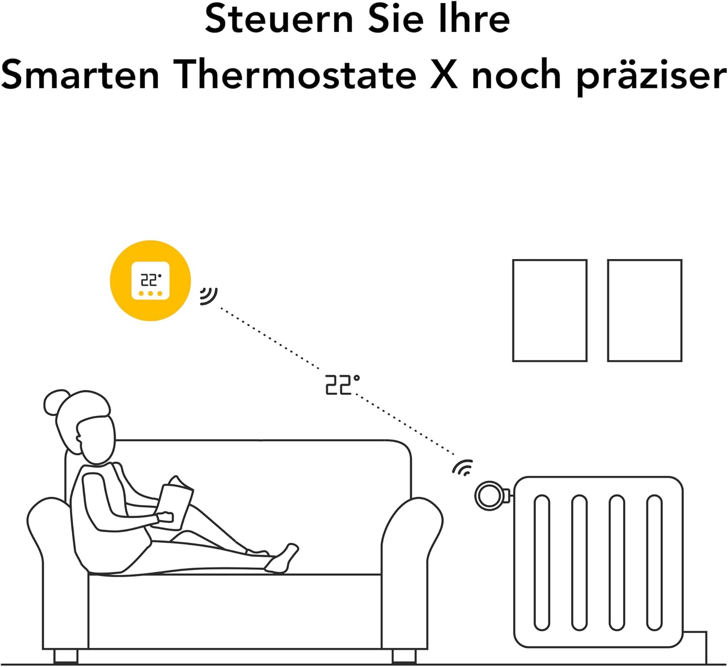Detalle 2 de tado Funk-Temperatursensor X für smarte Heizkörper