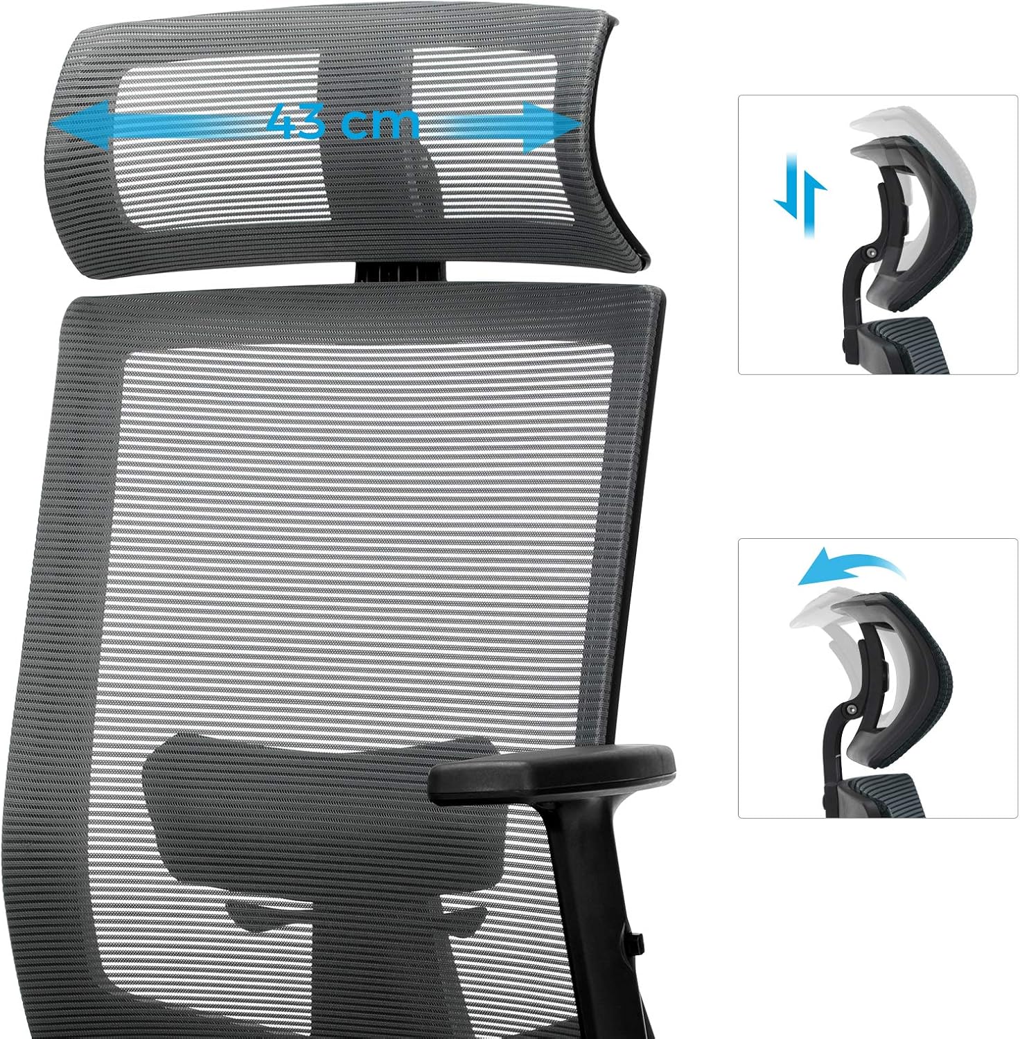 Thumbnail 4 de SONGMICS OBN55BG Sedia da Ufficio Ergonomica 120°