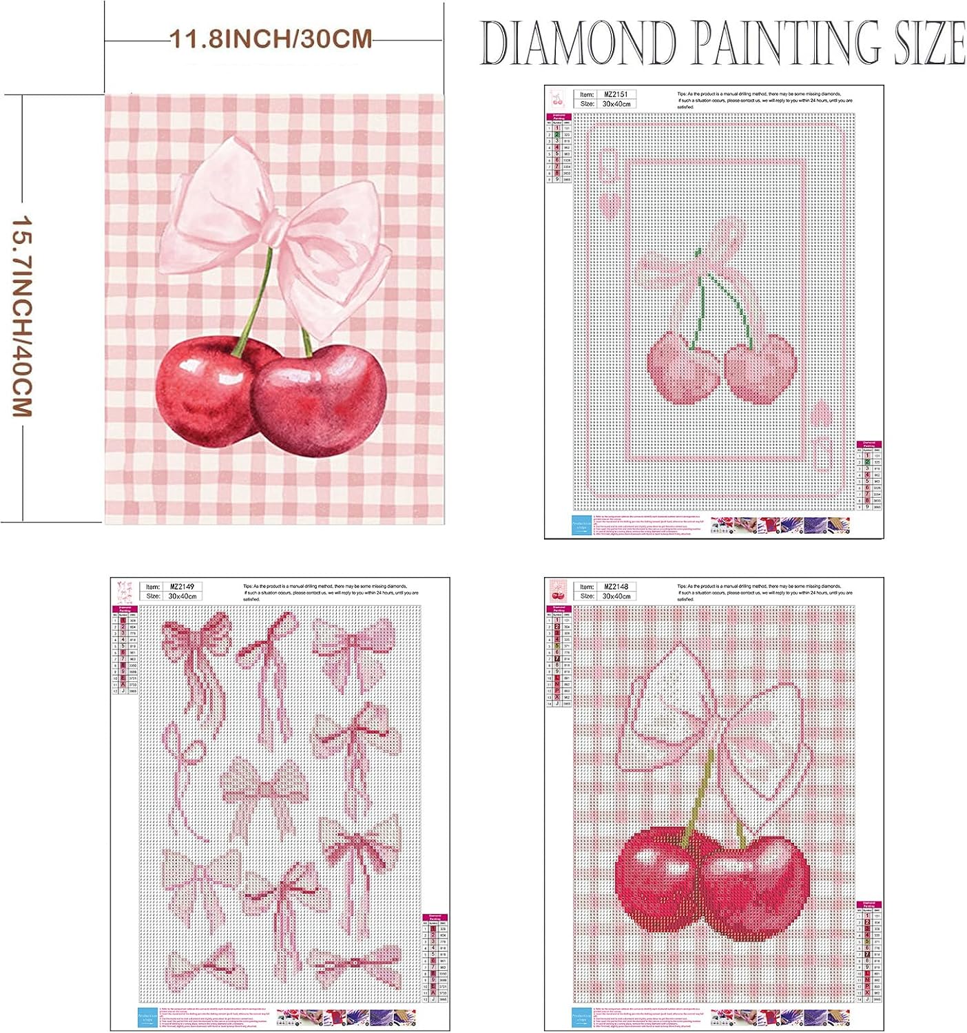 Detalle 2 de Axquilon Diamond Painting Kit, 12x16 Inch