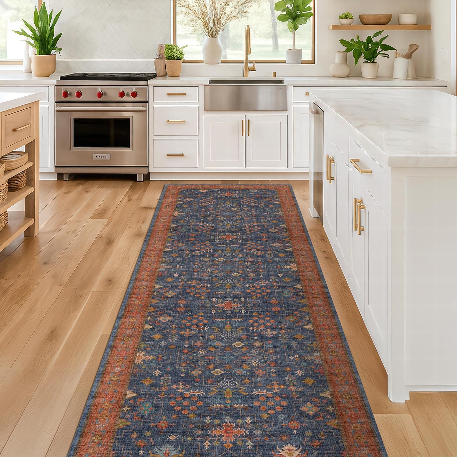 Detalle de Hazo Haus 10 ft washable kitchen rug