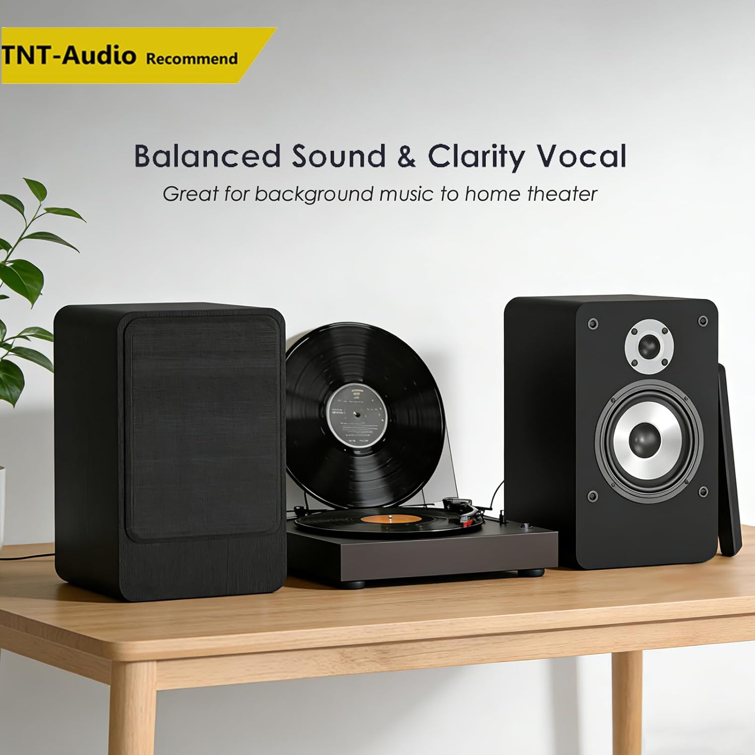 Thumbnail 1 de LONPOO LP-42MX Passive Regal-Lautsprecher (Paar) – 2-Wege mit 4-Zoll-Aluminiumkonus und 1-Zoll-Seidenkalotte