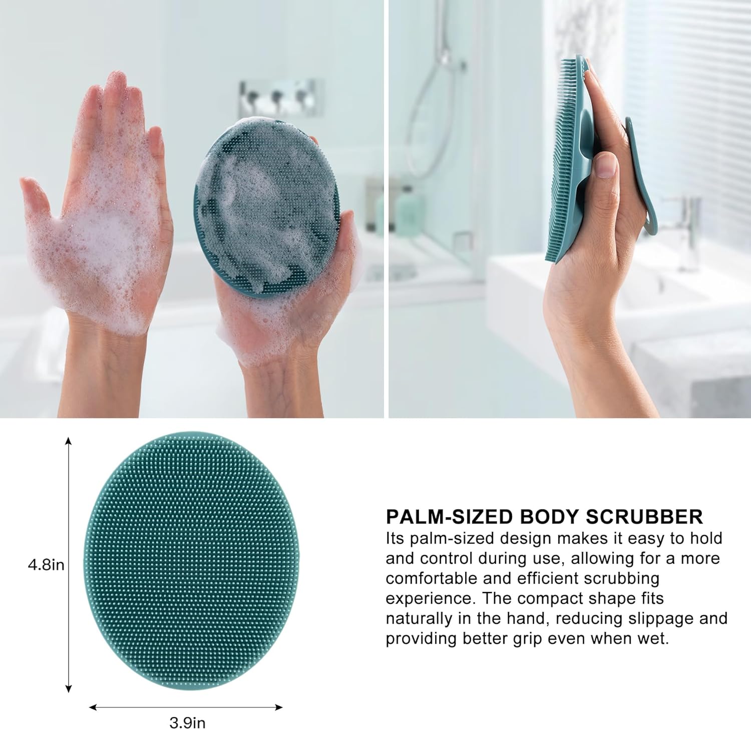 Thumbnail 3 de INNERNEED Soft Silicone Body Cleansing Brush Dark Green