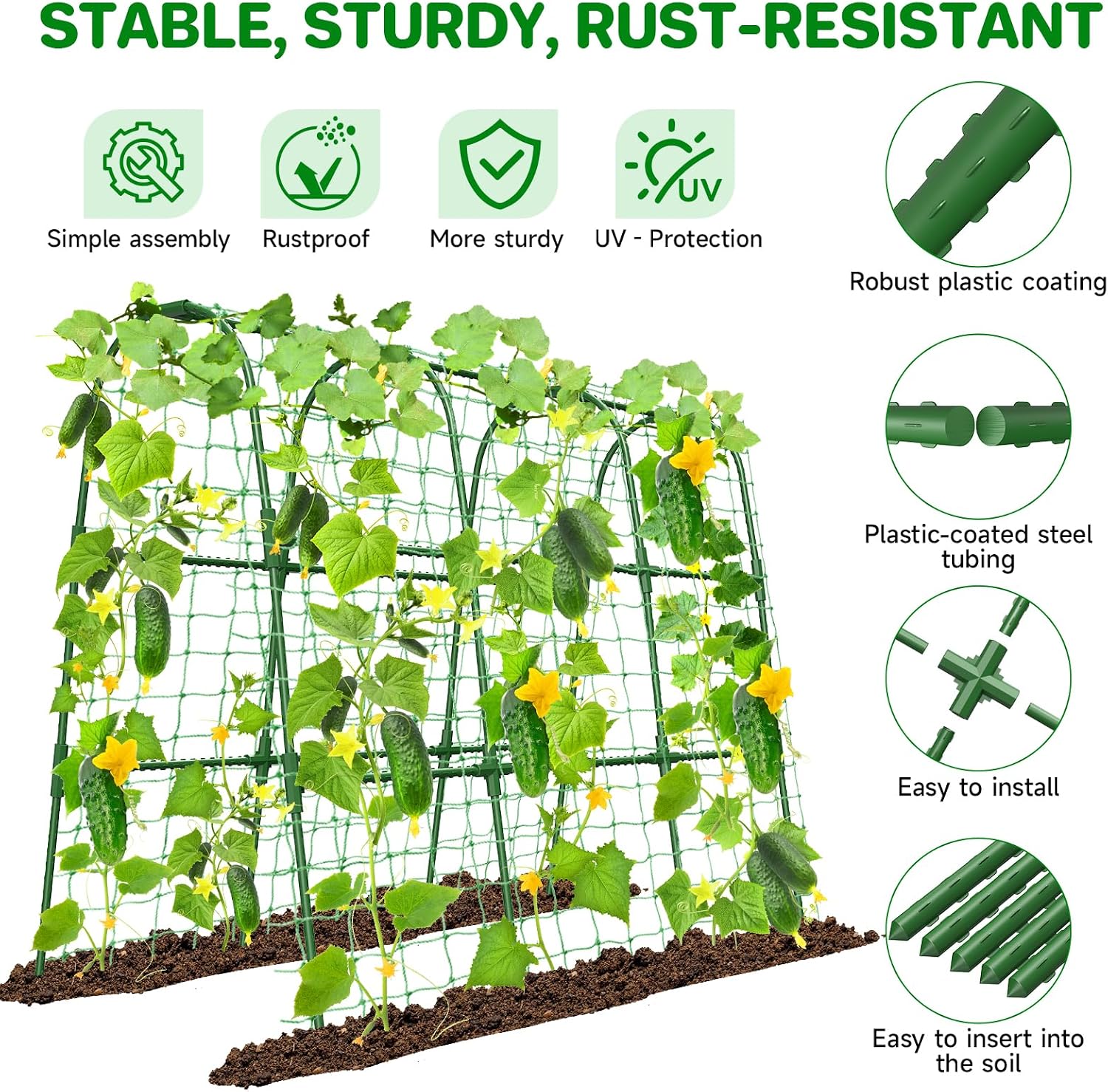 Detalle 2 de MYMULIKE Cucumber Trellis 120 x 120
