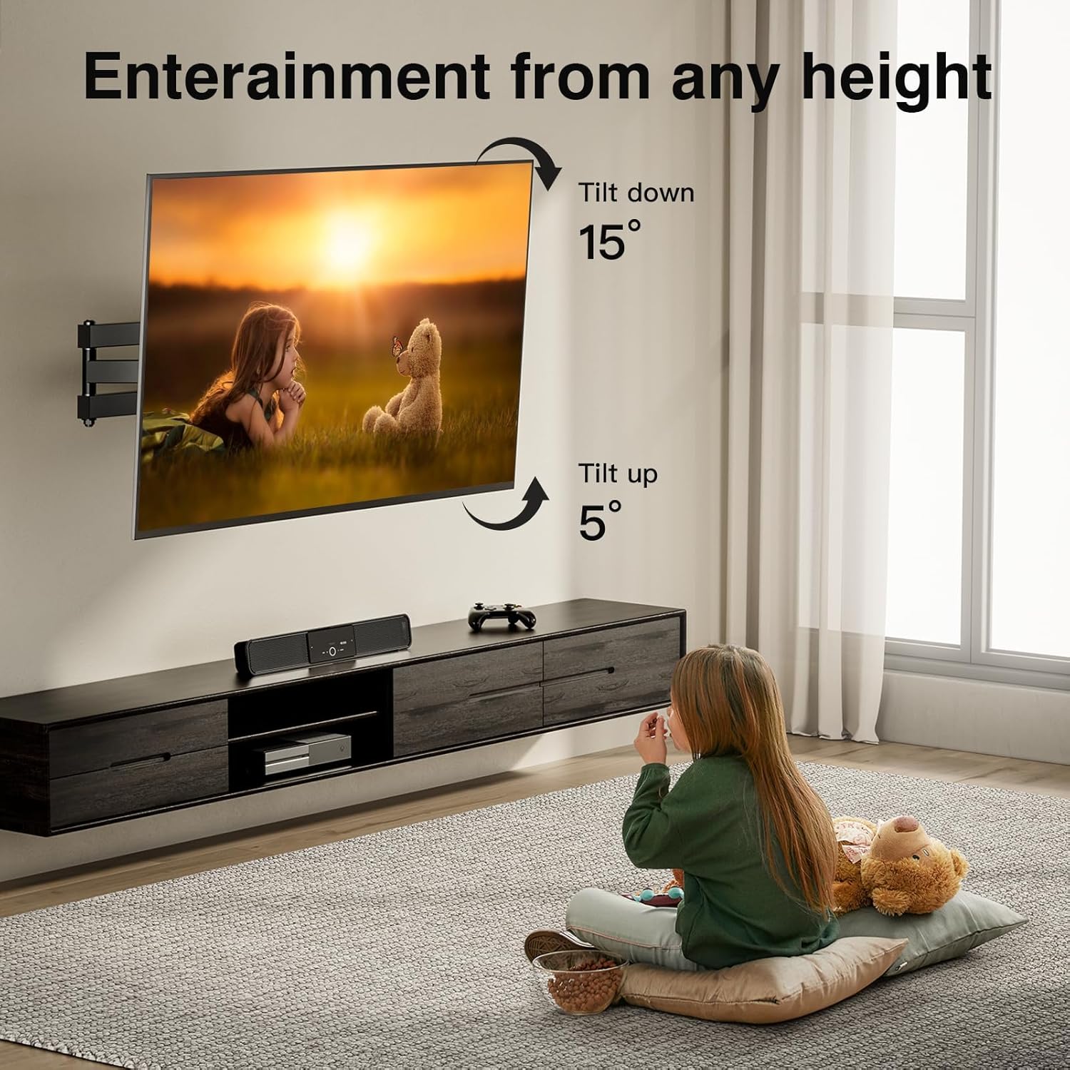 Thumbnail 4 de Perlegear PGXSF1-E TV Wall Bracket for 10–30 inch TVs with Full Motion
