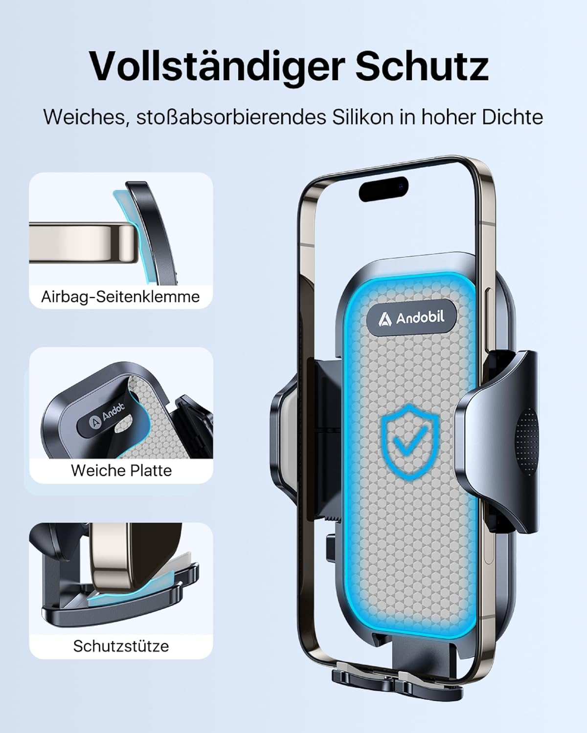 Thumbnail 6 de andobil Handyhalterung Auto 2026 3in1 Saugnapf