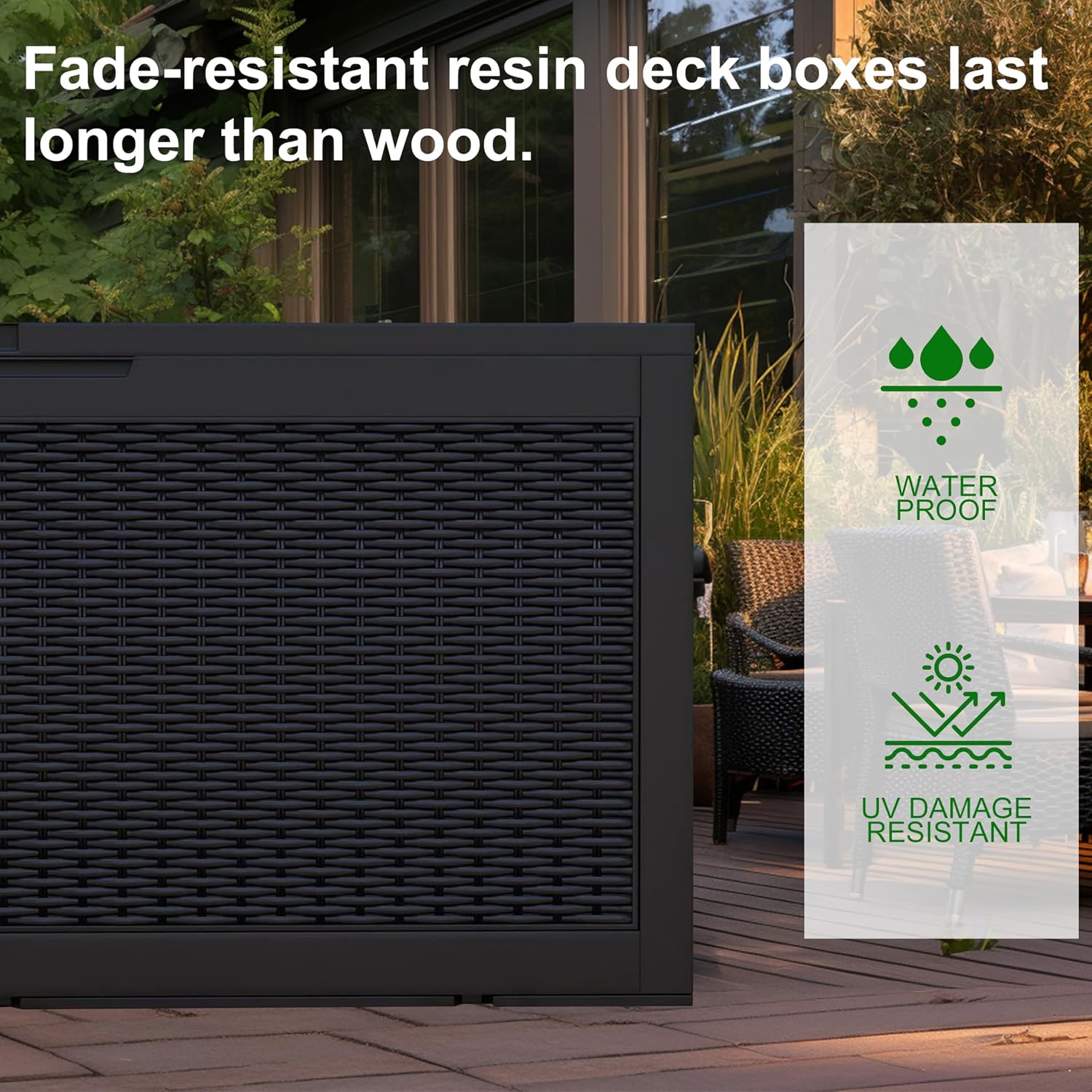 Detalle de PatioZen Deck Box 170 Gallon