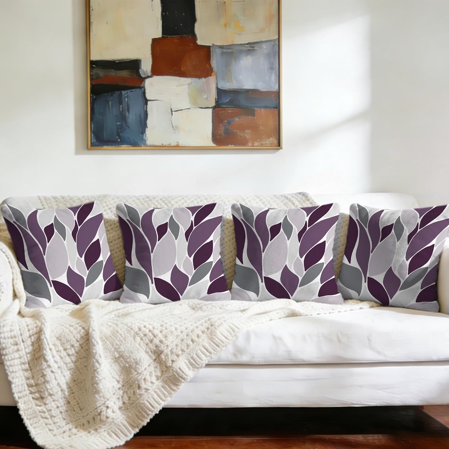 Detalle 2 de JSKLKGHN Throw Pillow Covers, 20 x 20 Inches