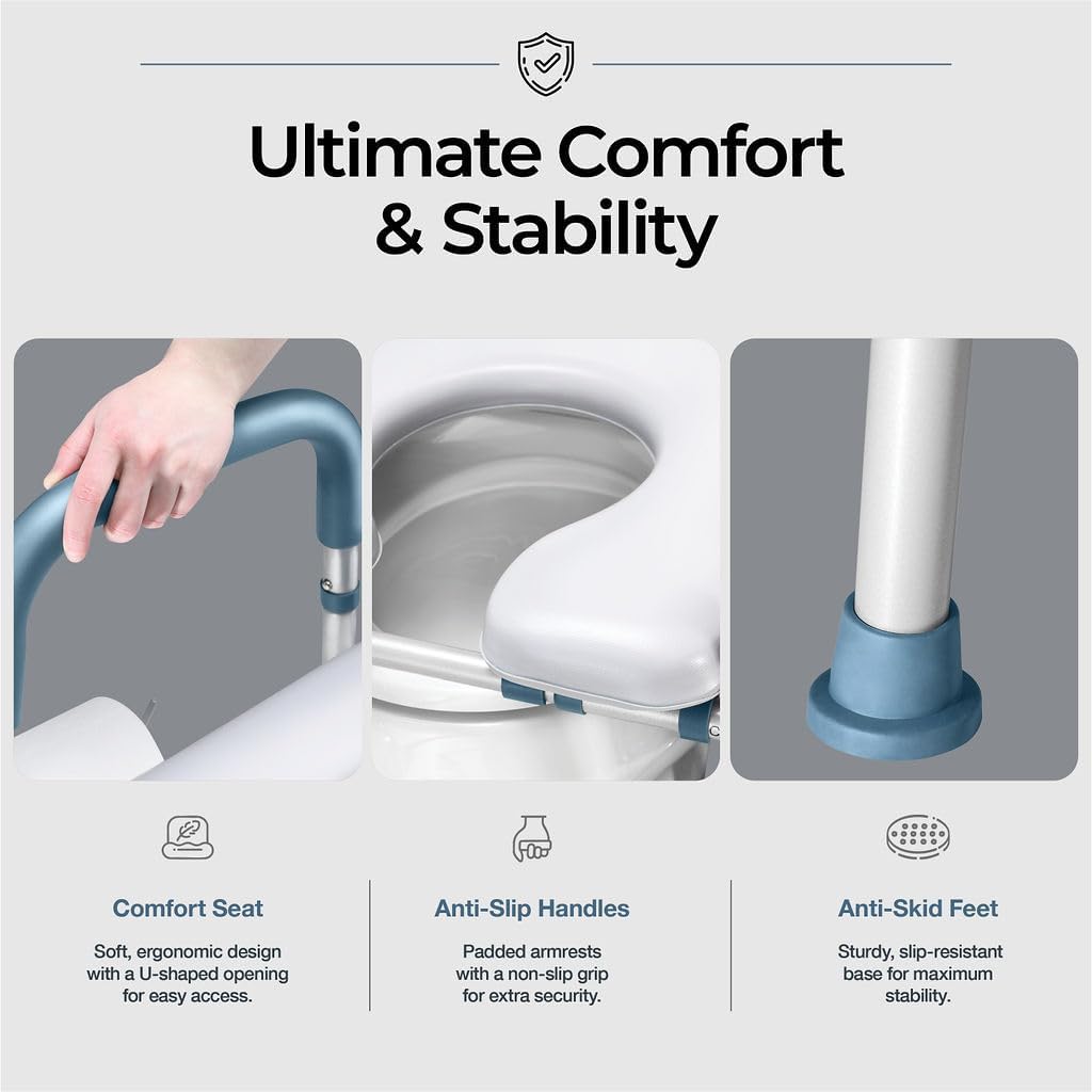 Detalle 2 de Medical king 7146 Toilet Seat Riser, Adjustable Height and Width, 400 lb