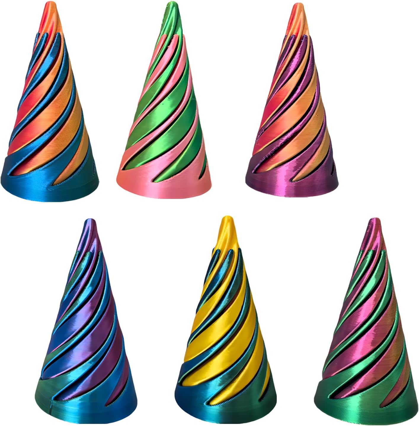 Detalle 2 de Impossible Cone 6 Pack Spiral Toy 🧩
