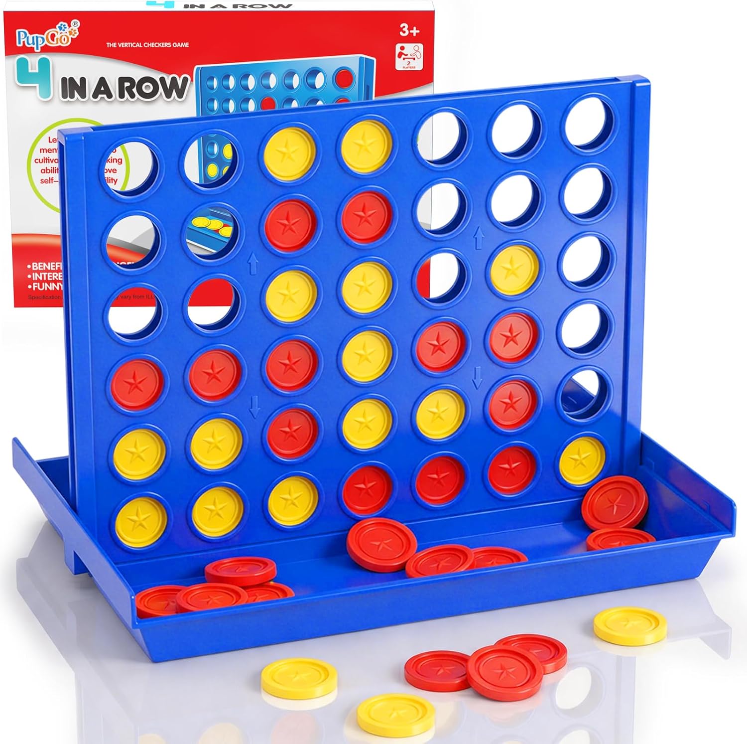 Detalle de Pup Go Standard Size 4 in a Row Board Game for Kids 🎲