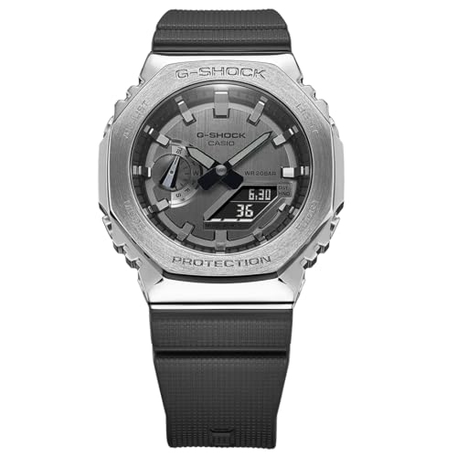 Detalle de Casio G-Shock GM-2100-1AER: A Tough, Solar-Powered Bluetooth Watch for Everyday Adventure