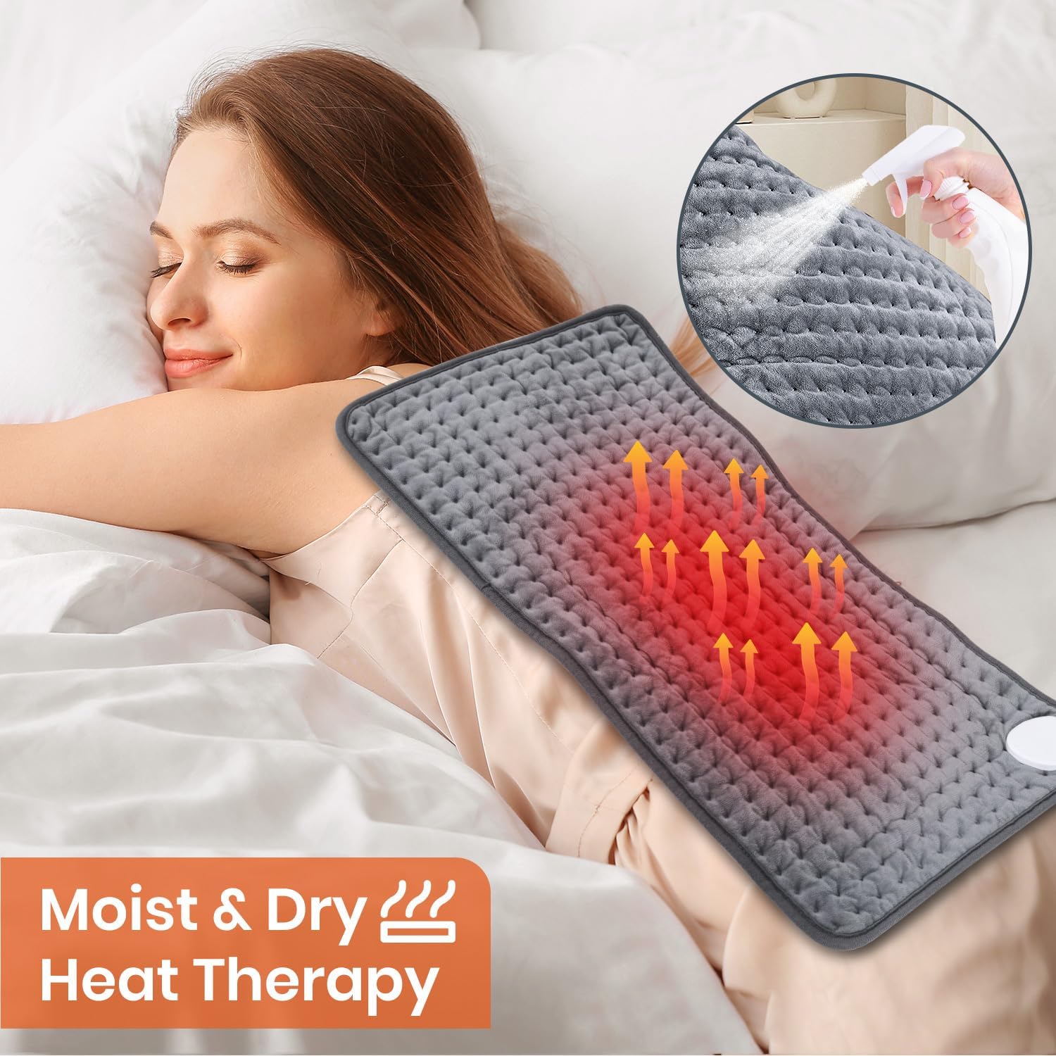 Detalle 2 de Jaspcy D3060 Electric Heating Pad, 9 Heat Settings, Machine Washable