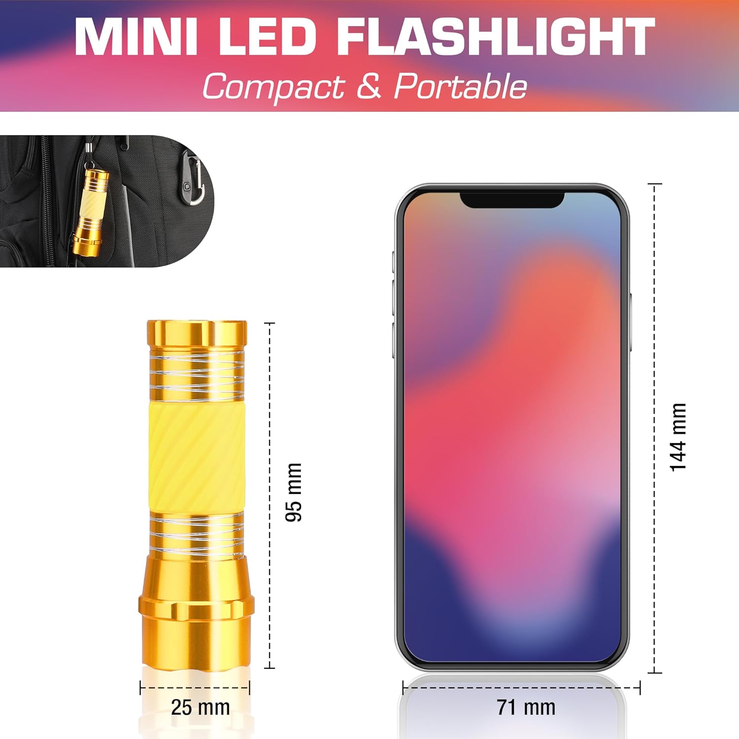 Thumbnail 2 de EverBrite 4-Pack Small LED Torches 45 lm