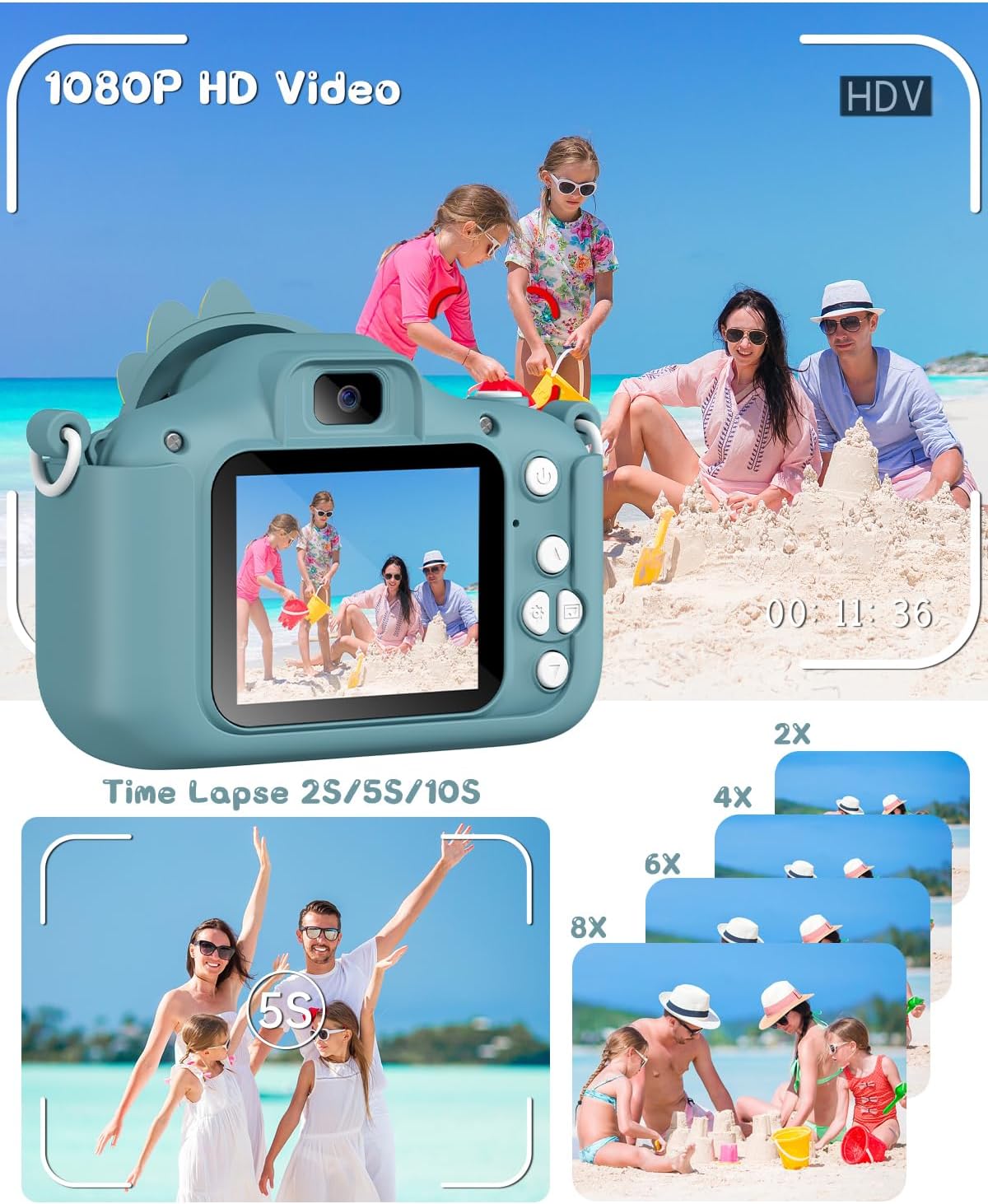 Detalle 2 de Gofunly Kinder Kamera 1080P 32GB