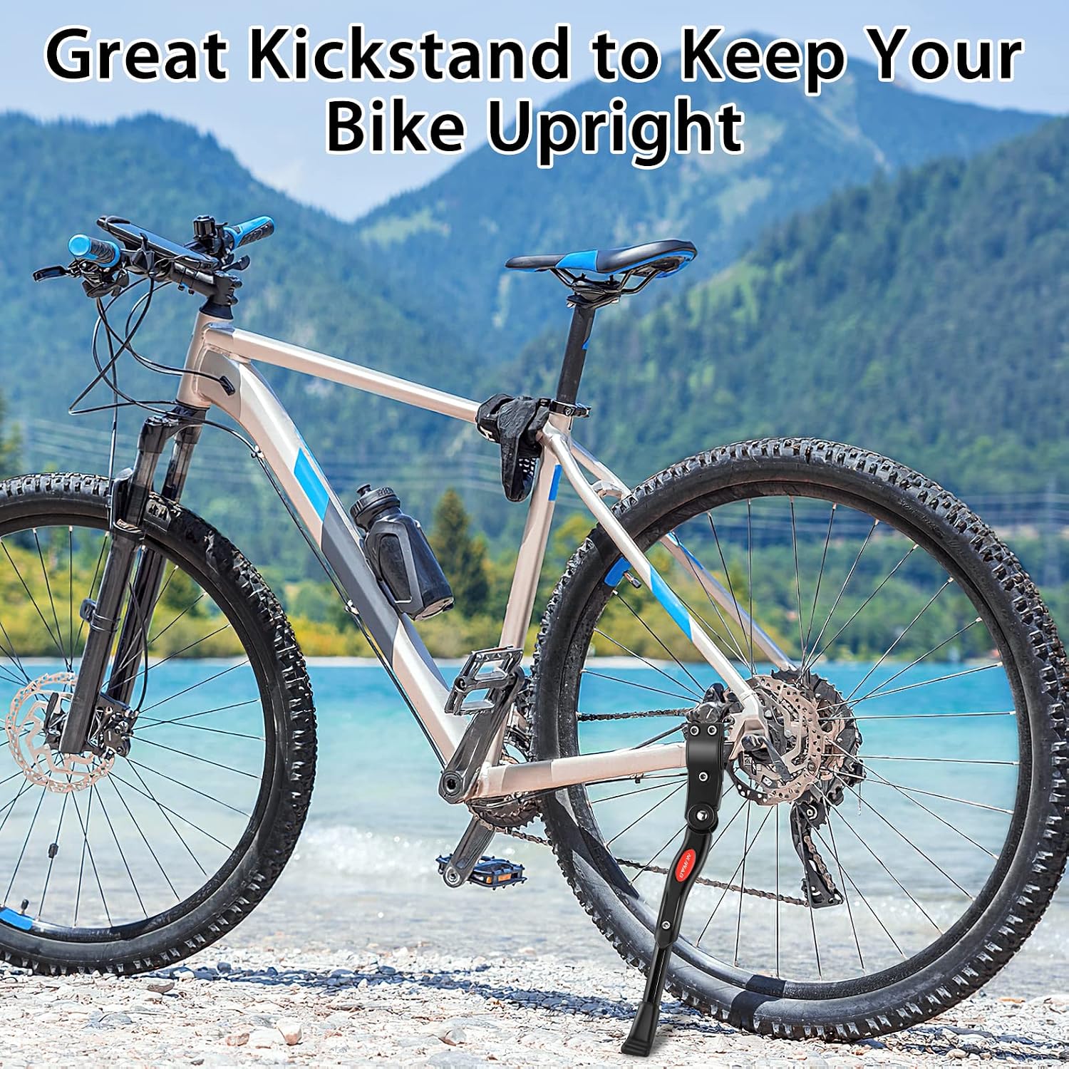 Thumbnail 6 de NUWAB Premium Bike Kickstand: Aluminium Alloy Adjustable Rear Stand for 24–28 Inch Bikes