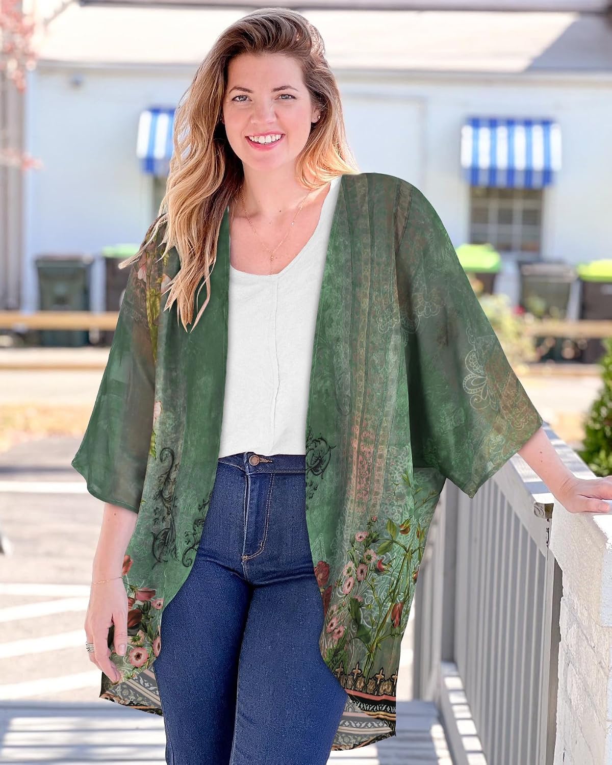 Thumbnail 6 de CHICGAL Floral Kimono Cardigan for Women