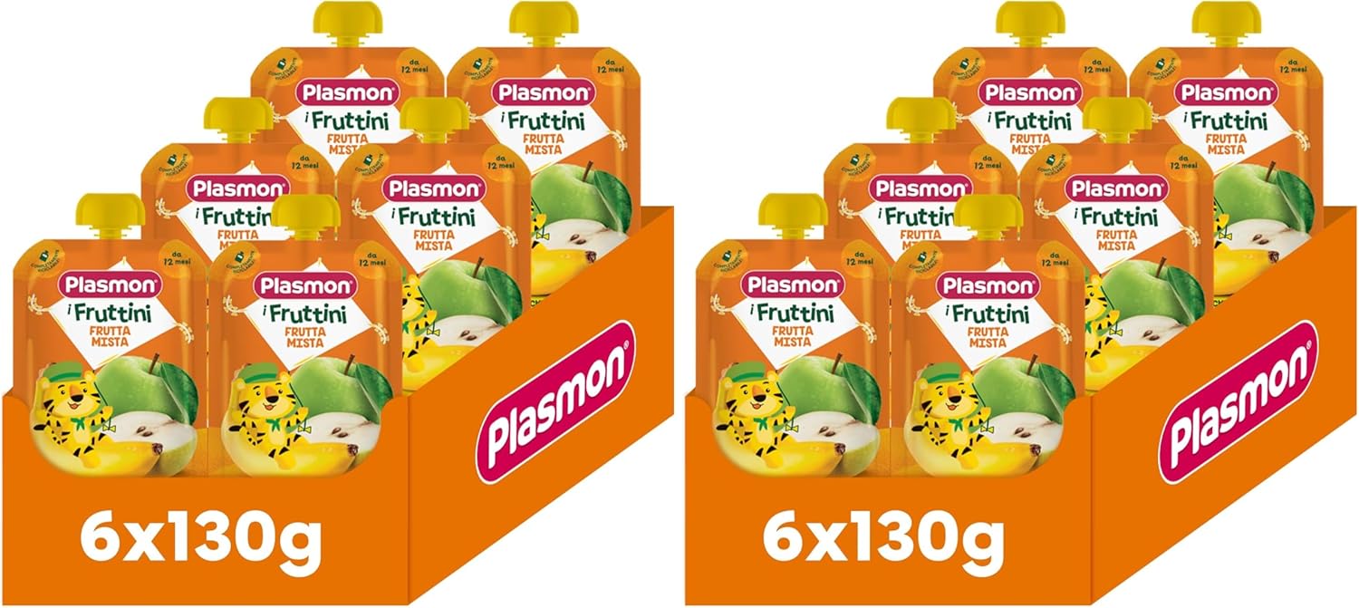 Thumbnail 5 de Plasmon I Fruttini - Frutta Mista 6x130g: merenda pronta per i primi pasti fuori casa