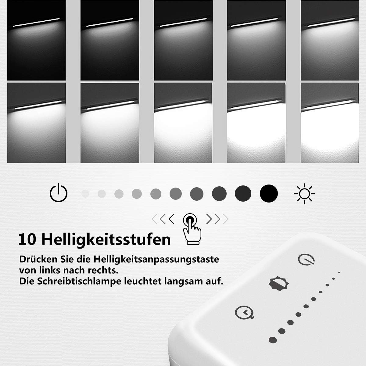 Detalle de SLATOR QM019 Schreibtischlampe 50 Stufen