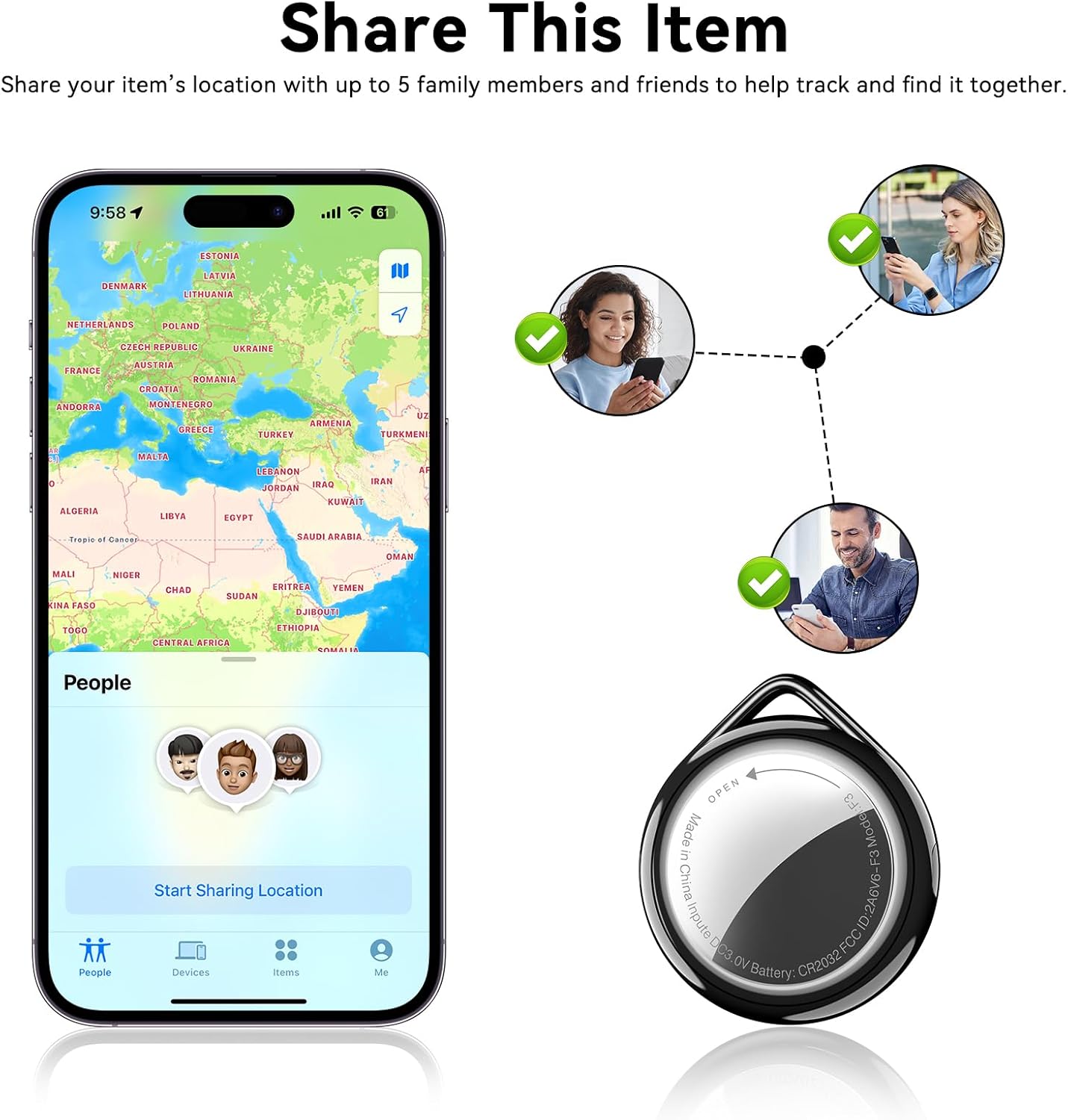 Thumbnail 6 de Air Tag Wallet Tracker 4-Pack Apple MFi Certified