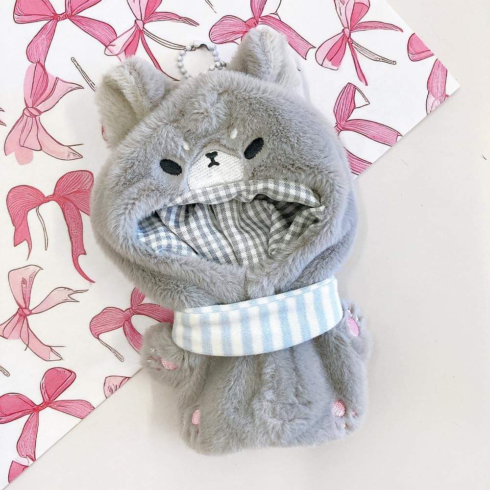 Detalle de ぬいぐるみ用 狼の着ぐるみ 10cm用 スタイ付きアニマルコスチューム
