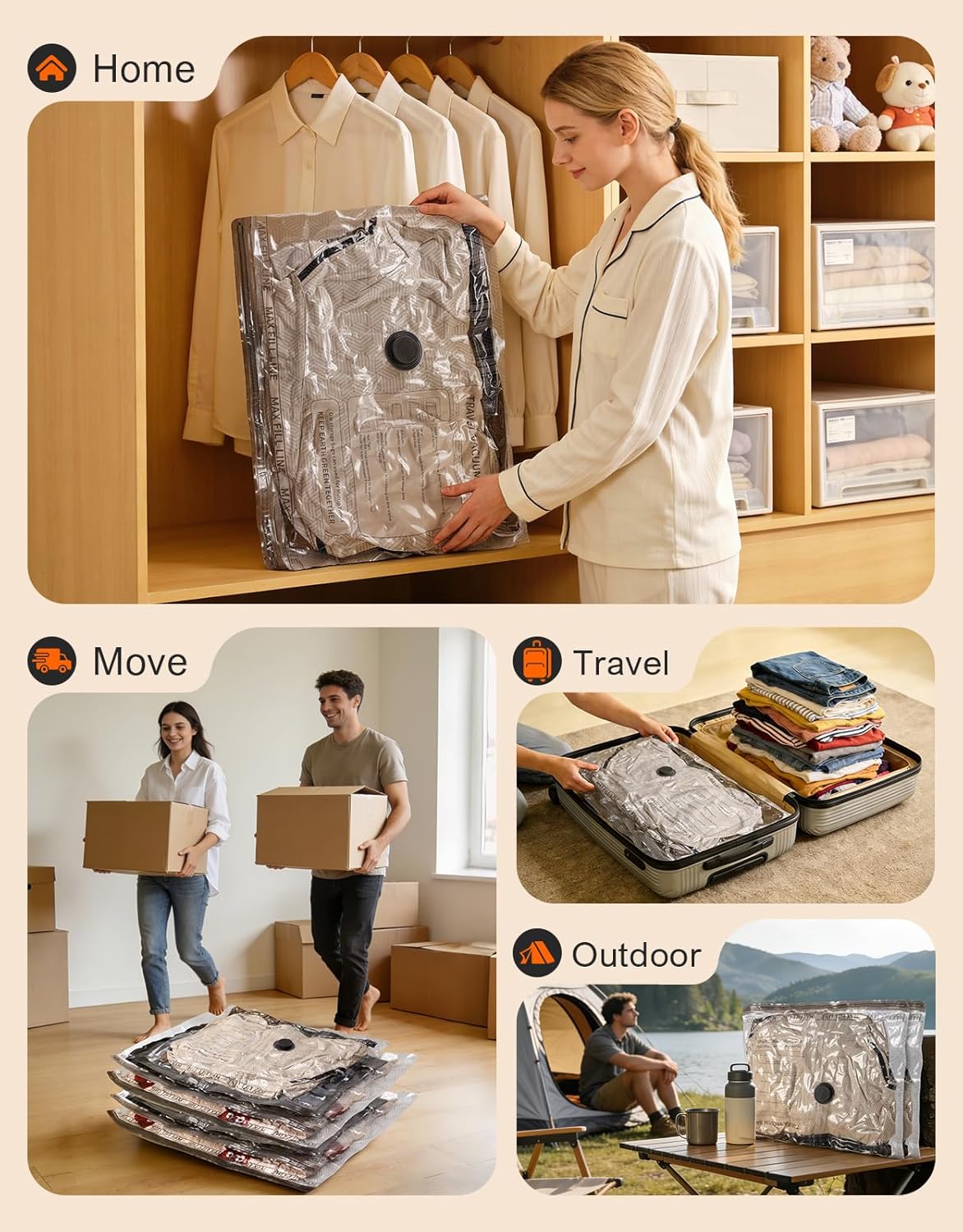 Thumbnail 5 de CIRYCASE Vacuum Storage Bags with Wireless Electric Air Pump – 15 Pack (-5000Pa)