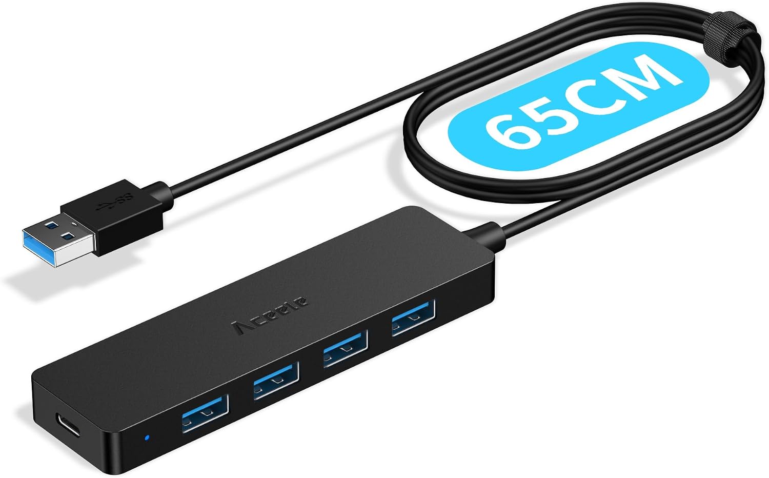 Thumbnail 6 de Aceele Data Hub 4 Ports USB 3.0 Ultra Fin avec câble 120 cm – Hub USB 3.0 polyvalent pour Mac et PC
