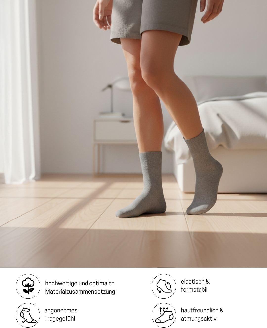 Detalle de sockenkauf24 Diabetikersocken 6 Paar ohne Naht