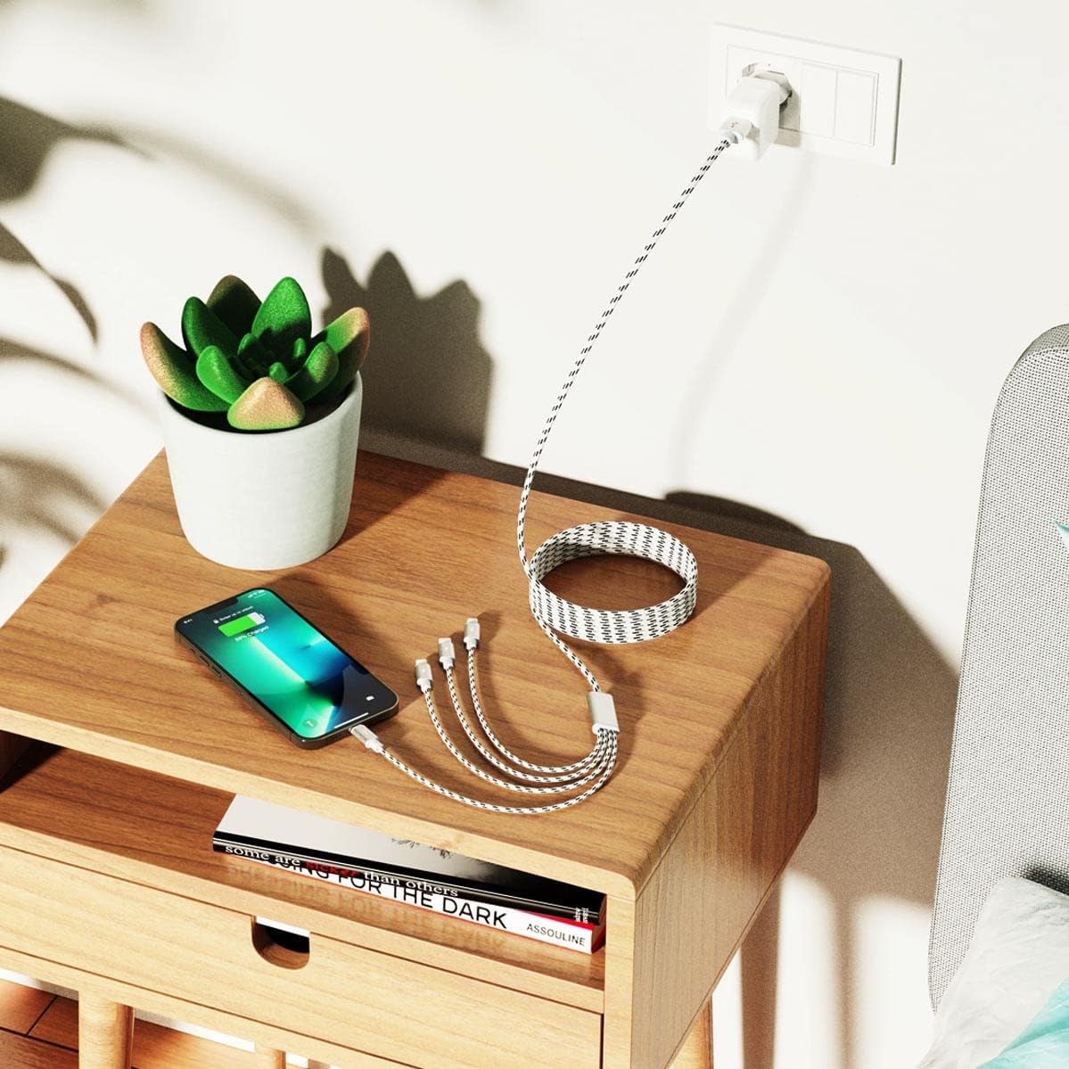 Thumbnail 6 de 10ft 4-in-1 Multi Charging Cable (2-Pack) — 2 Pack, 10ft Each, USB-C/Lightning/Micro USB for All Your Devices