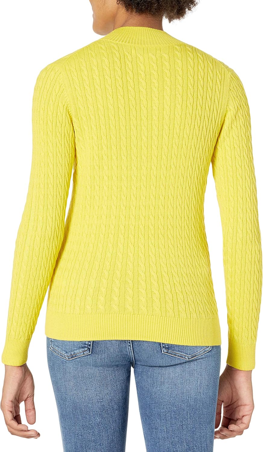 Thumbnail 1 de Amazon Essentials Damen leichter Langarm-Pullover mit Stehkragen und Zopfmuster (klassische Passform)