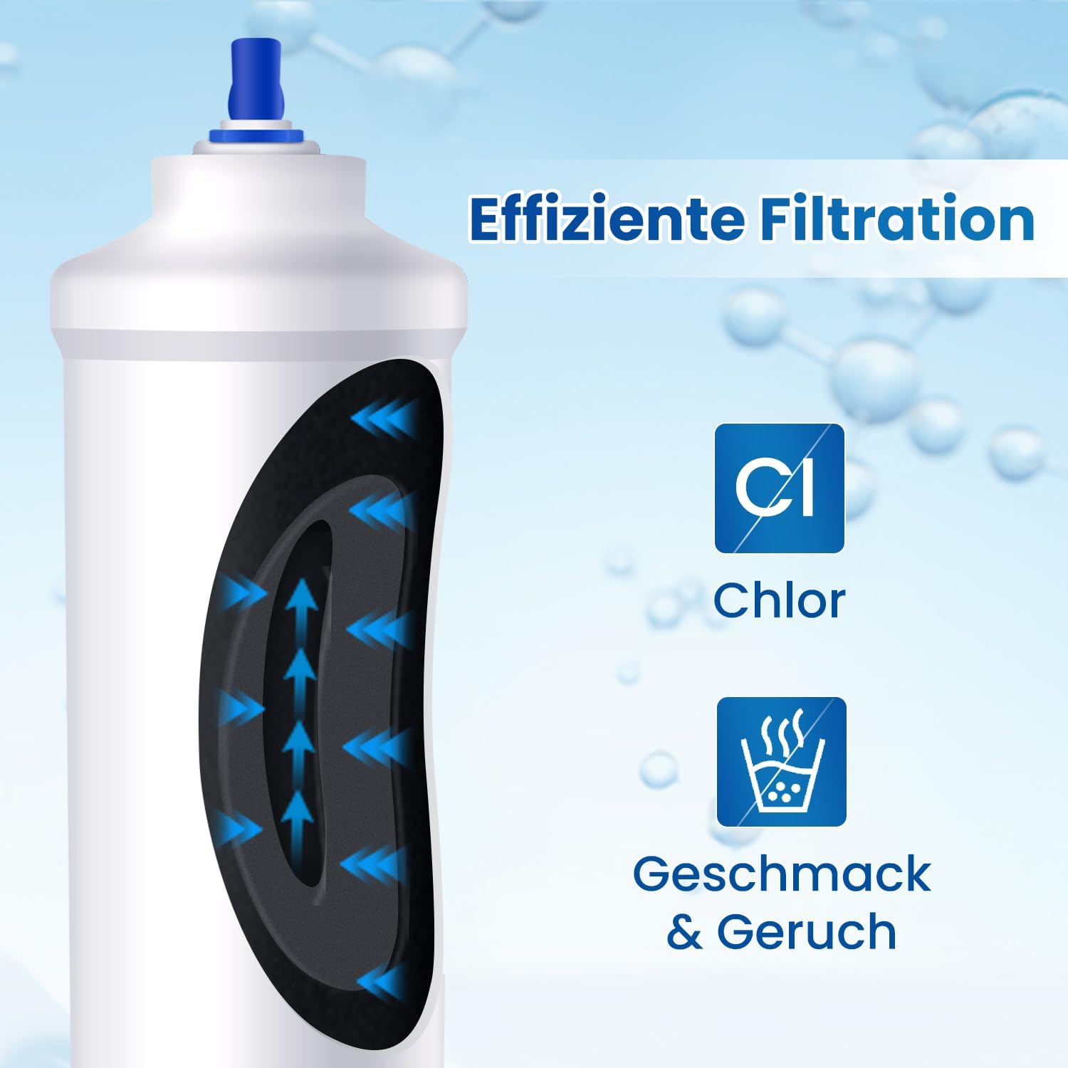Detalle 2 de GOLDEN ICEPURE Wasserfilter Kühlschrank – kompatibel mit Samsung DA29-10105J, EF9603, WSF-100, HAFEX/EXP, DA99-02131B, LG/Haier Inline-Kühlschrank (3 Stück)